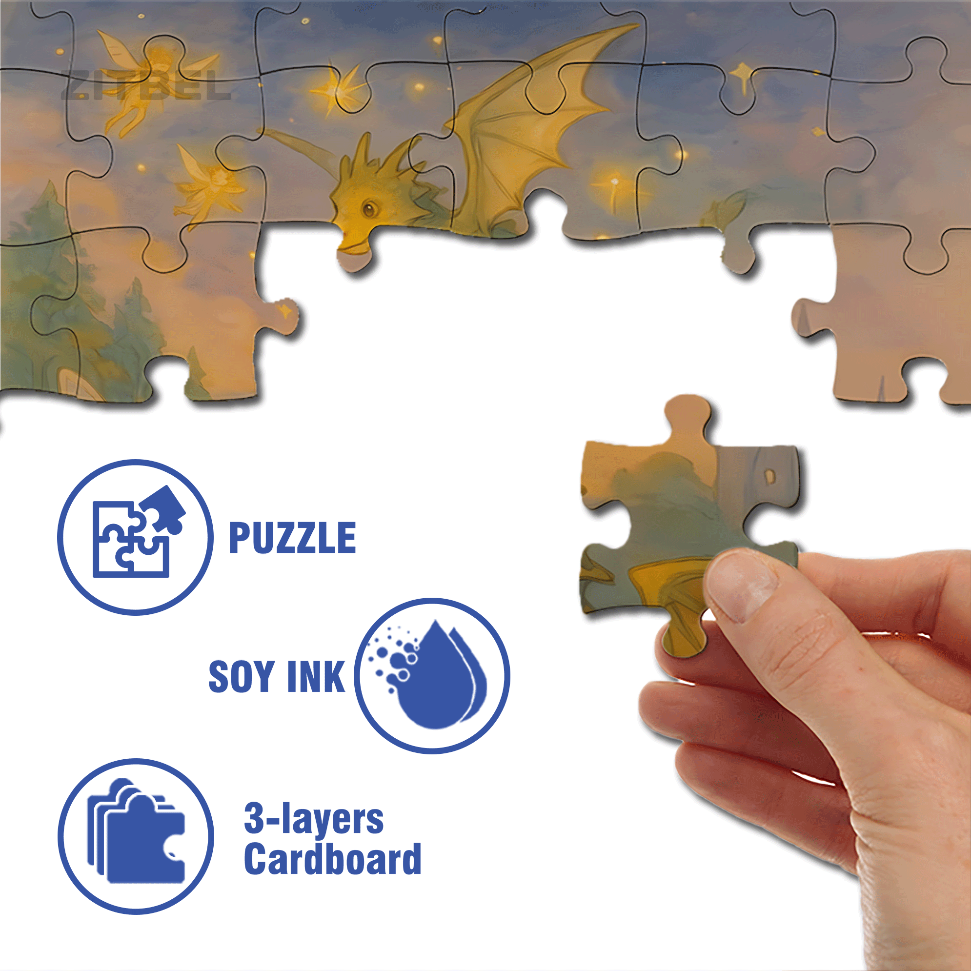 Good Wishes 500pcs/1000pcs Jigsaw Puzzle, Scratch-Resistant, Interactive Family Game & Brain-Boosting DIY Decor, Perfect for Halloween, Christmas & New Year Gifts, Family Puzzle Game
