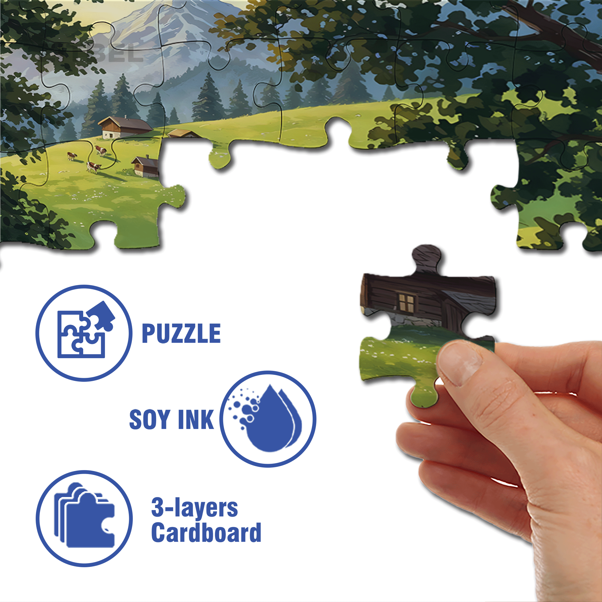 Hailey's Day 500pcs/1000pcs Jigsaw Puzzle, Scratch-Resistant, Interactive Family Game & Brain-Boosting DIY Decor, Perfect for Halloween, Christmas & New Year Gifts, Family Puzzle Game