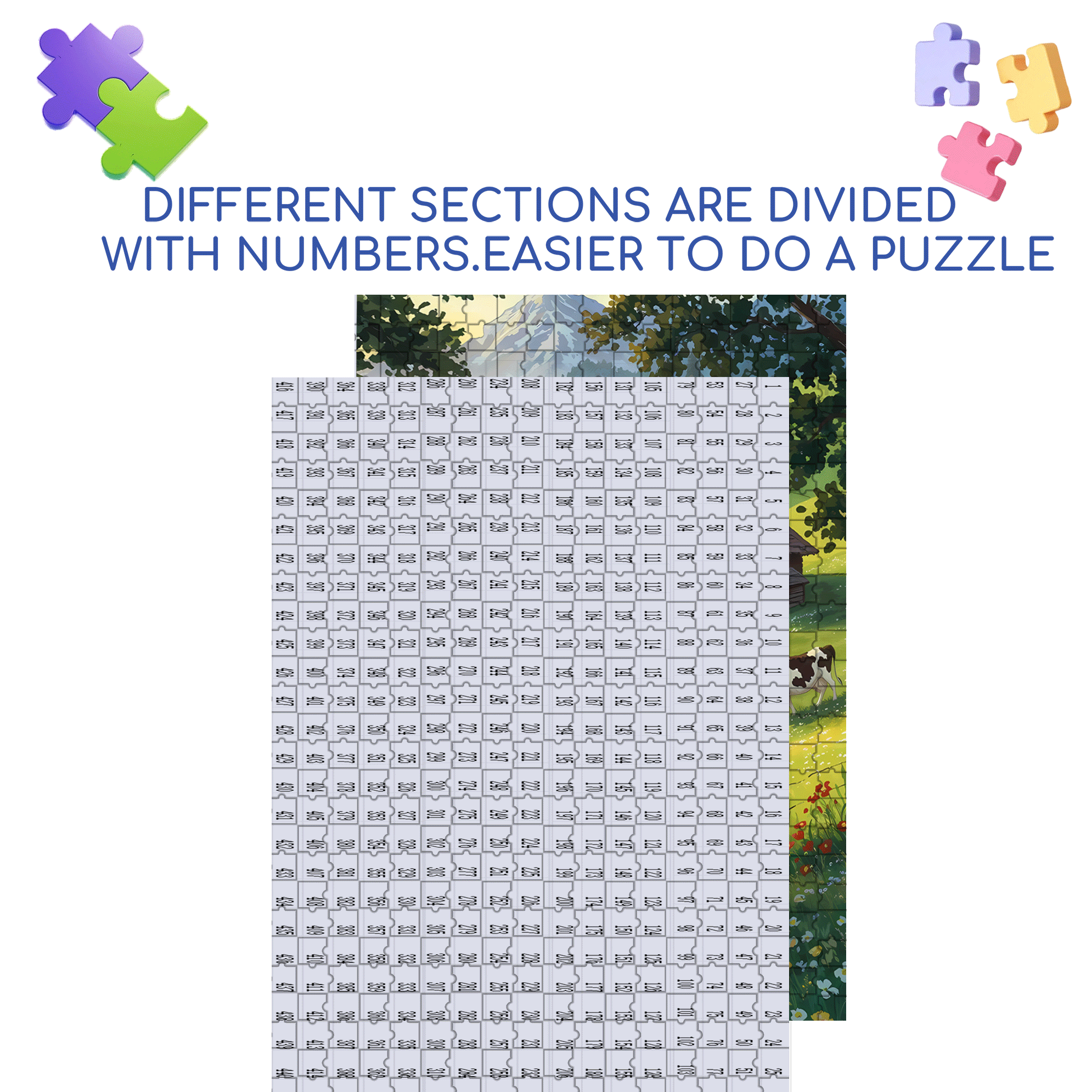 Hailey's Day 500pcs/1000pcs Jigsaw Puzzle, Scratch-Resistant, Interactive Family Game & Brain-Boosting DIY Decor, Perfect for Halloween, Christmas & New Year Gifts, Family Puzzle Game