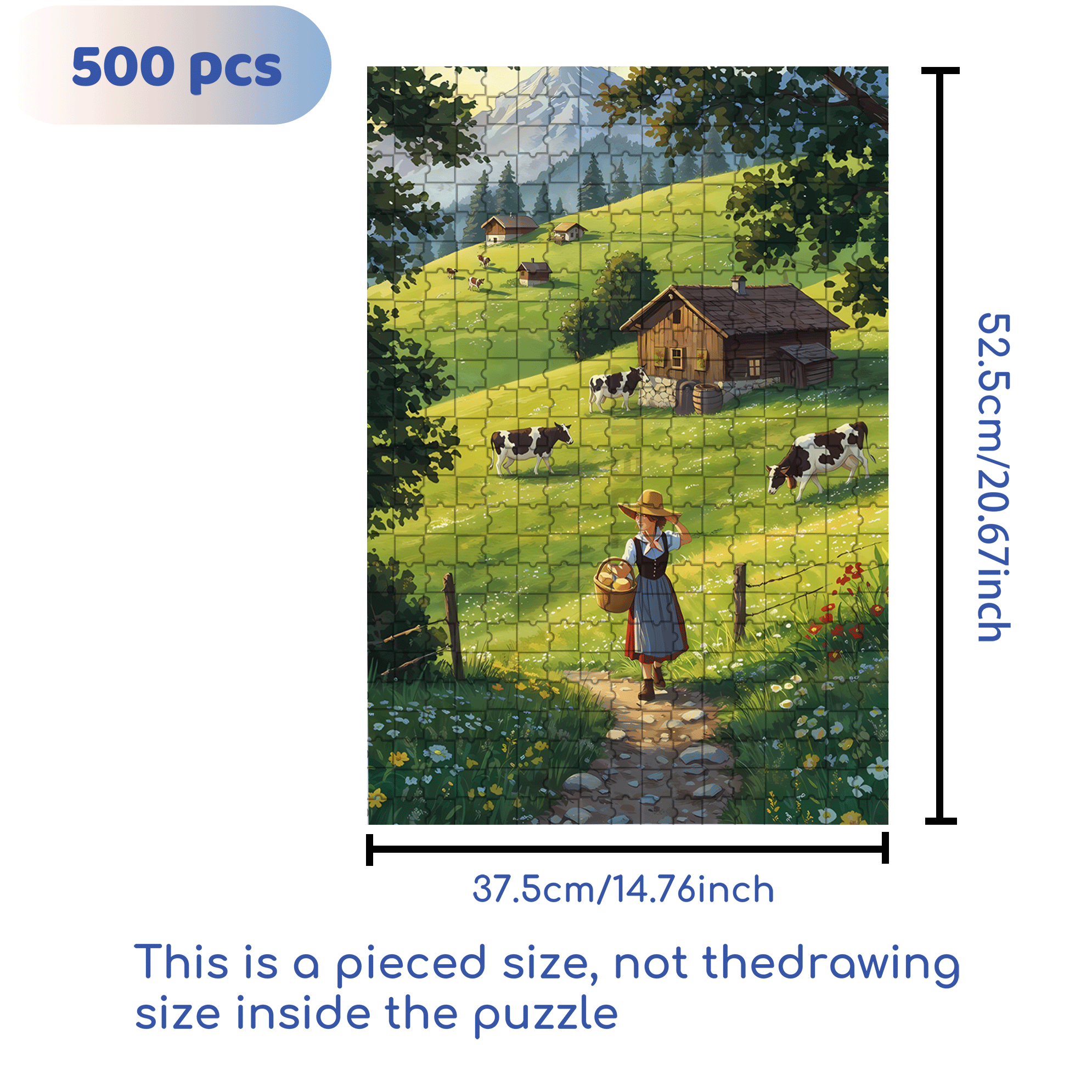 Hailey's Day 500pcs/1000pcs Jigsaw Puzzle, Scratch-Resistant, Interactive Family Game & Brain-Boosting DIY Decor, Perfect for Halloween, Christmas & New Year Gifts, Family Puzzle Game