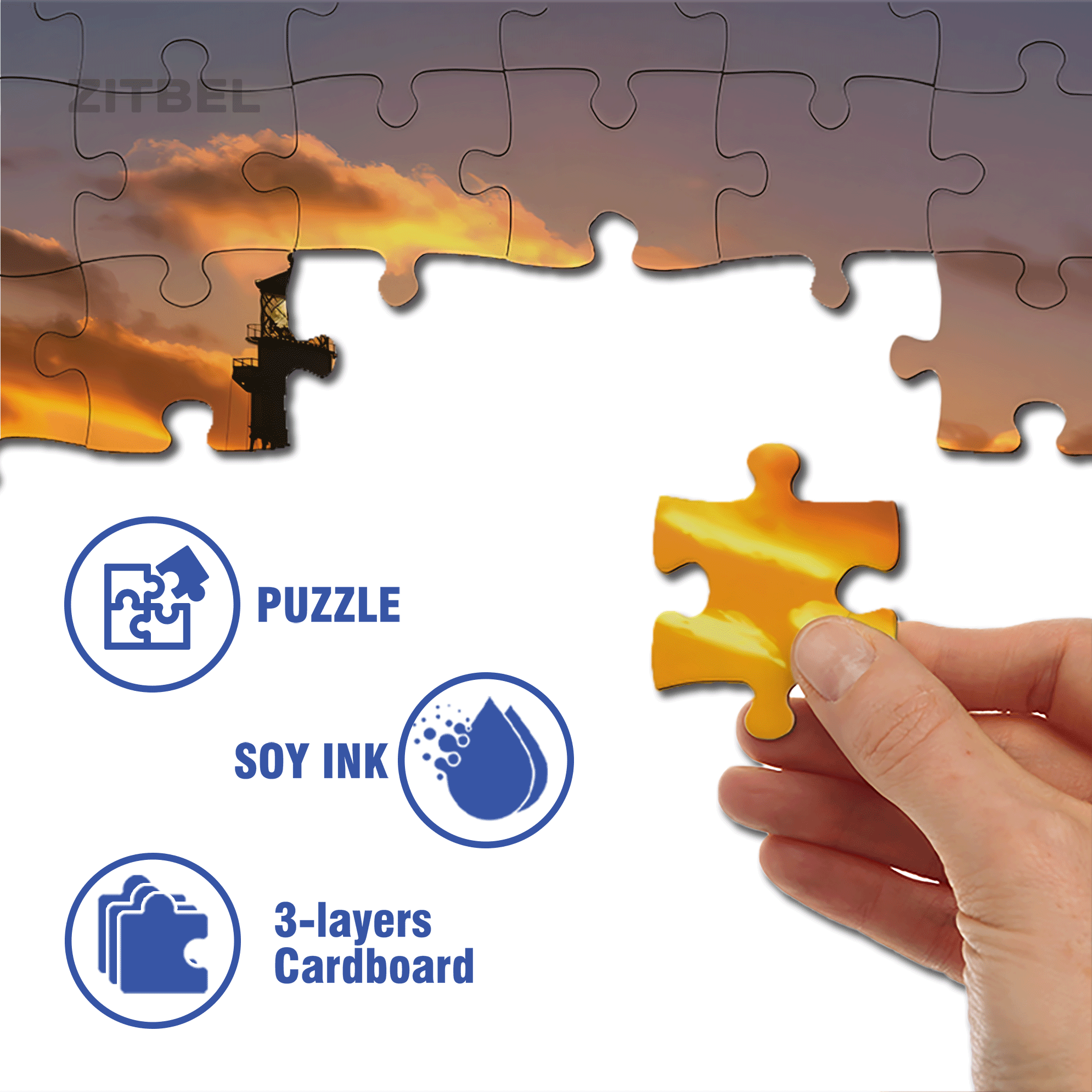 Hillsboro Light, Pompano Beach 500pcs/1000pcs Jigsaw Puzzle, Scratch-Resistant, Interactive Family Game & Brain-Boosting DIY Decor, Perfect for Halloween, Christmas & New Year Gifts, Family Puzzle Game