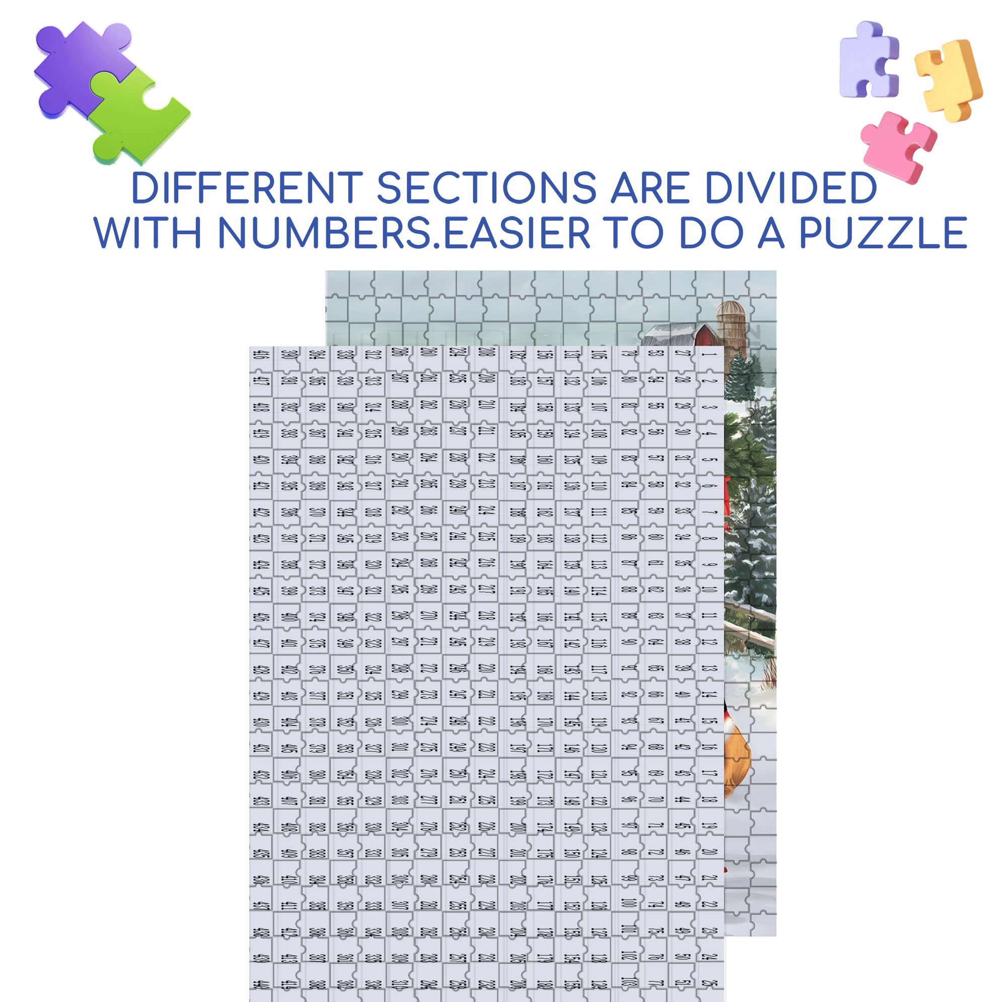 Holiday Dogs Christmas Garden 500pcs/1000pcs Jigsaw Puzzle, Scratch-Resistant, Interactive Family Game & Brain-Boosting DIY Decor, Perfect for Halloween, Christmas & New Year Gifts, Family Puzzle Game