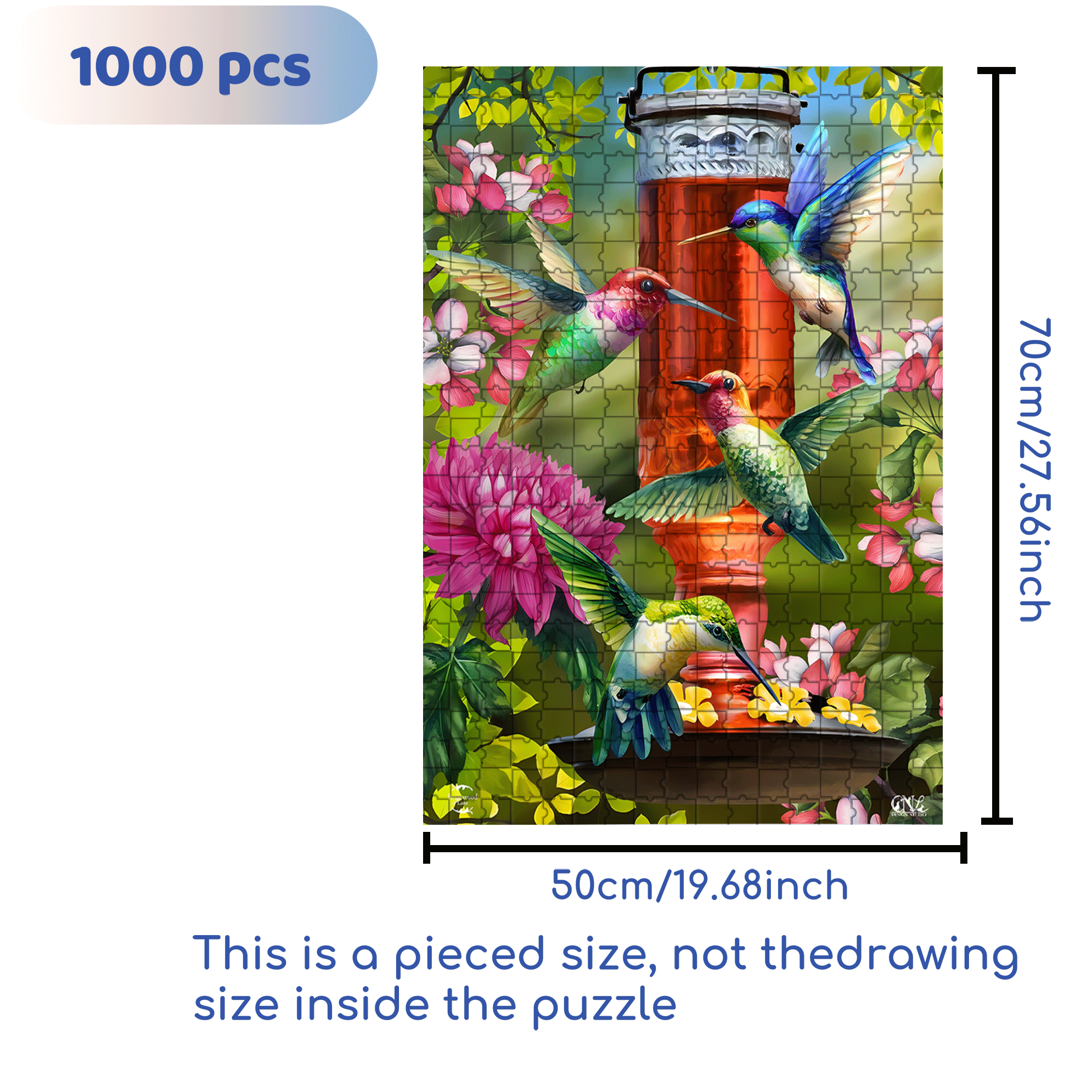 Home Sweet Birdhouse Spring Garden 500pcs/1000pcs Jigsaw Puzzle, Scratch-Resistant, Interactive Family Game & Brain-Boosting DIY Decor, Perfect for Halloween, Christmas & New Year Gifts, Family Puzzle Game