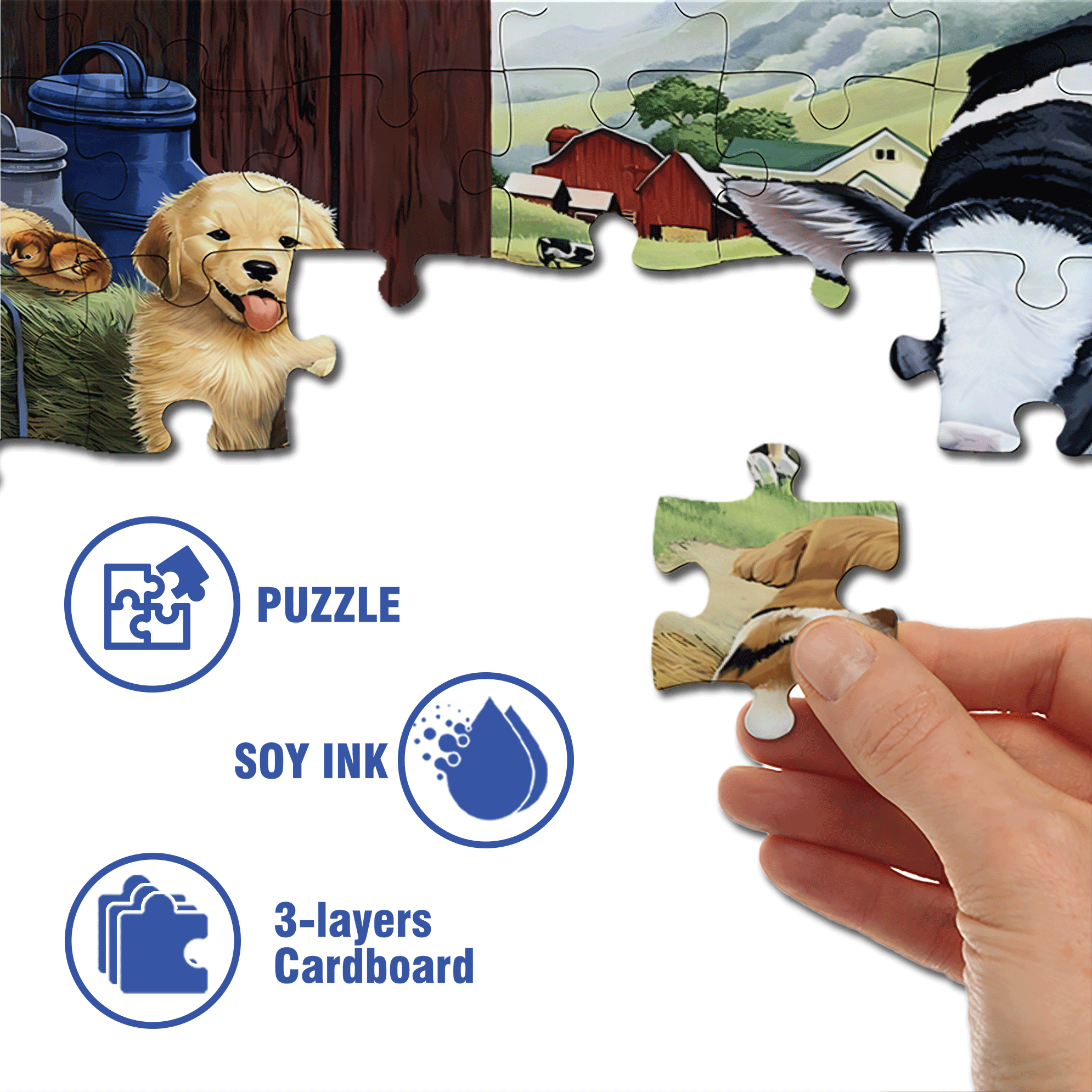 Jenny Newland 500pcs/1000pcs Jigsaw Puzzle, Scratch-Resistant, Interactive Family Game & Brain-Boosting DIY Decor, Perfect for Halloween, Christmas & New Year Gifts, Family Puzzle Game