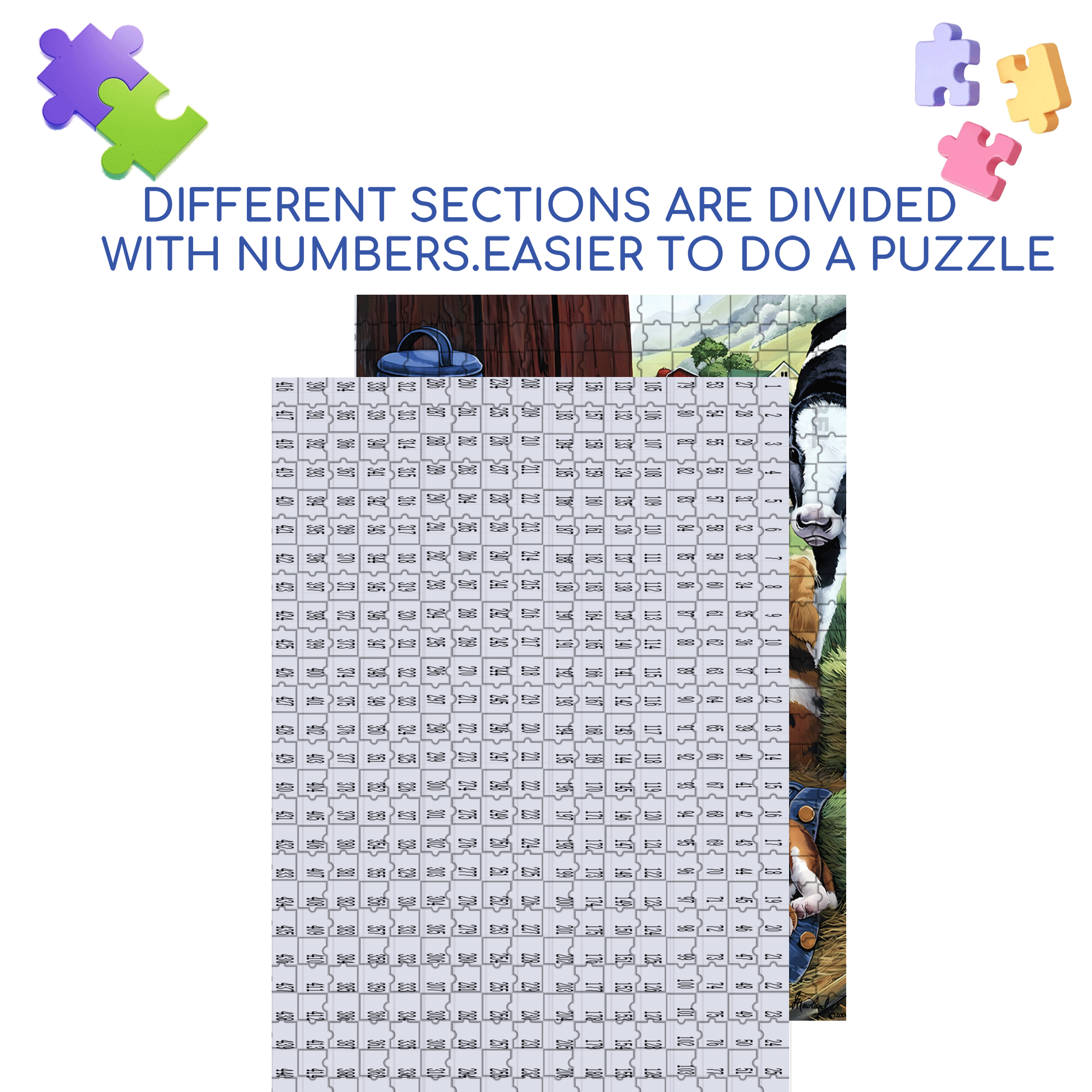 Jenny Newland 500pcs/1000pcs Jigsaw Puzzle, Scratch-Resistant, Interactive Family Game & Brain-Boosting DIY Decor, Perfect for Halloween, Christmas & New Year Gifts, Family Puzzle Game