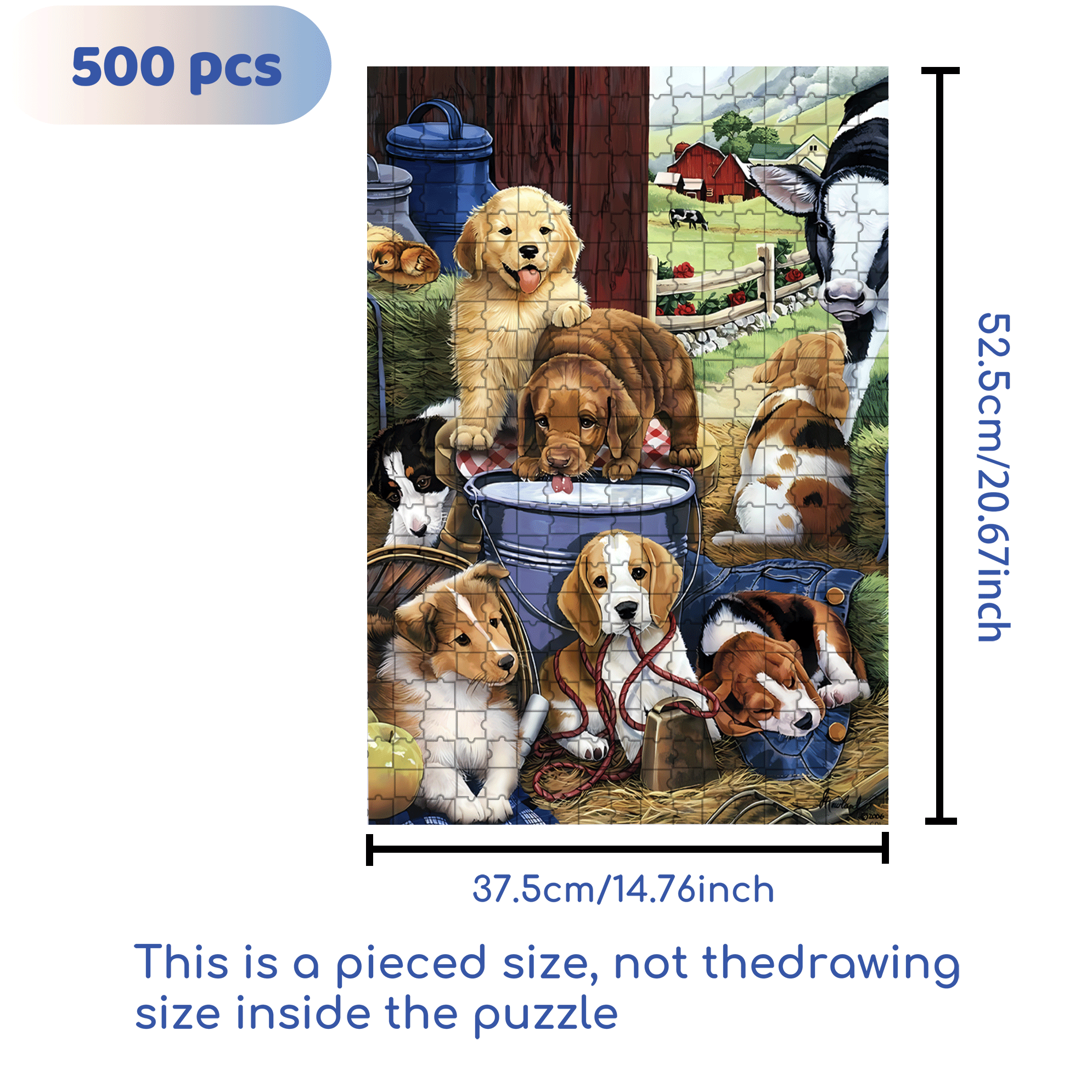 Jenny Newland 500pcs/1000pcs Jigsaw Puzzle, Scratch-Resistant, Interactive Family Game & Brain-Boosting DIY Decor, Perfect for Halloween, Christmas & New Year Gifts, Family Puzzle Game