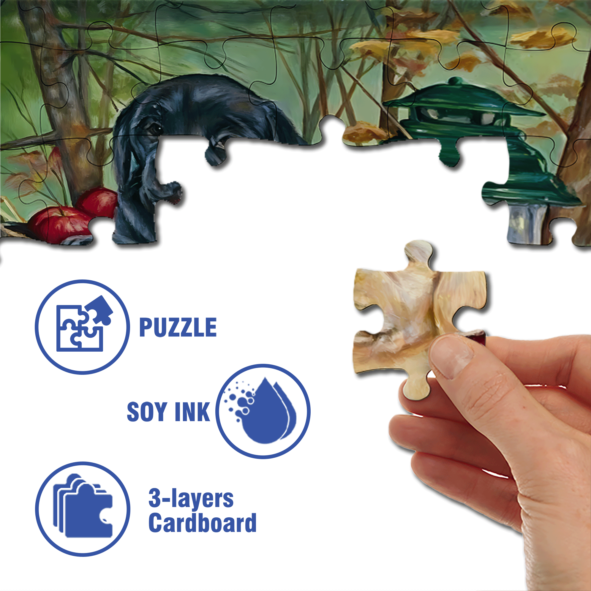 Labrador House 500pcs/1000pcs Jigsaw Puzzle, Scratch-Resistant, Interactive Family Game & Brain-Boosting DIY Decor, Perfect for Halloween, Christmas & New Year Gifts, Family Puzzle Game
