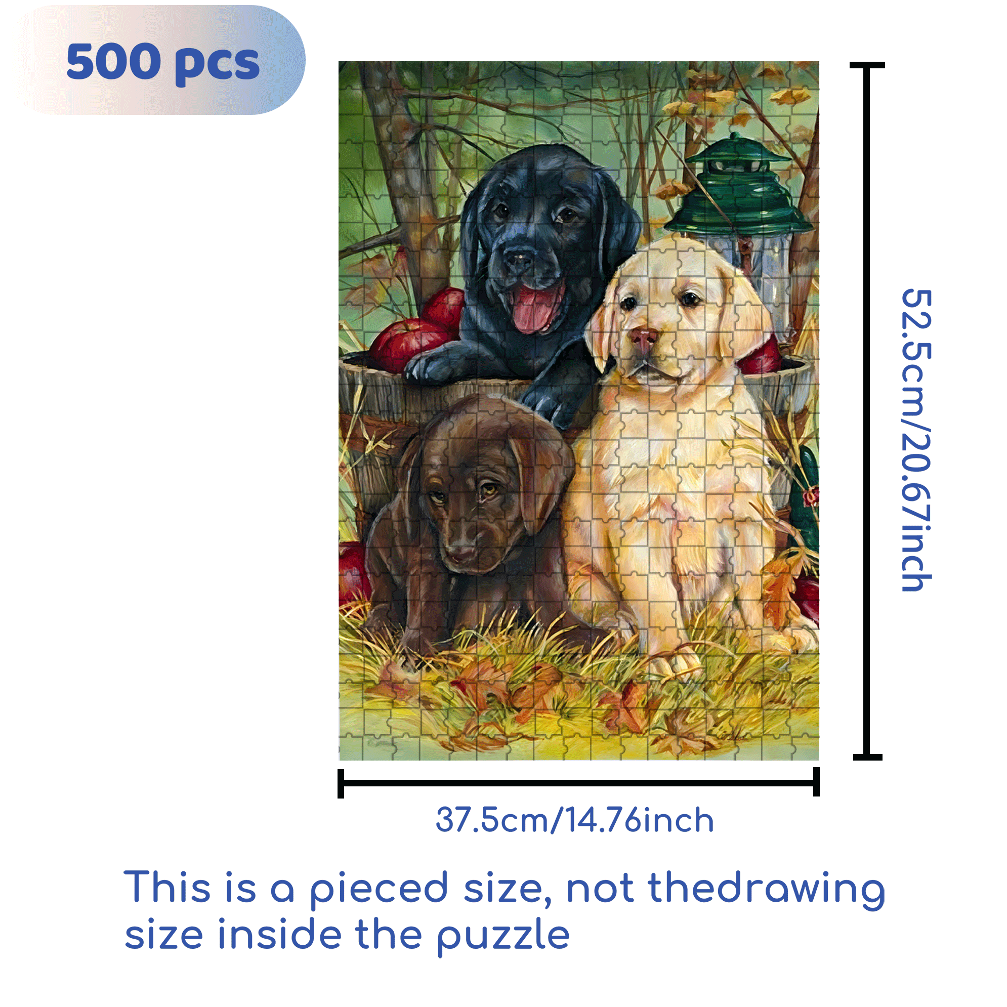 Labrador House 500pcs/1000pcs Jigsaw Puzzle, Scratch-Resistant, Interactive Family Game & Brain-Boosting DIY Decor, Perfect for Halloween, Christmas & New Year Gifts, Family Puzzle Game