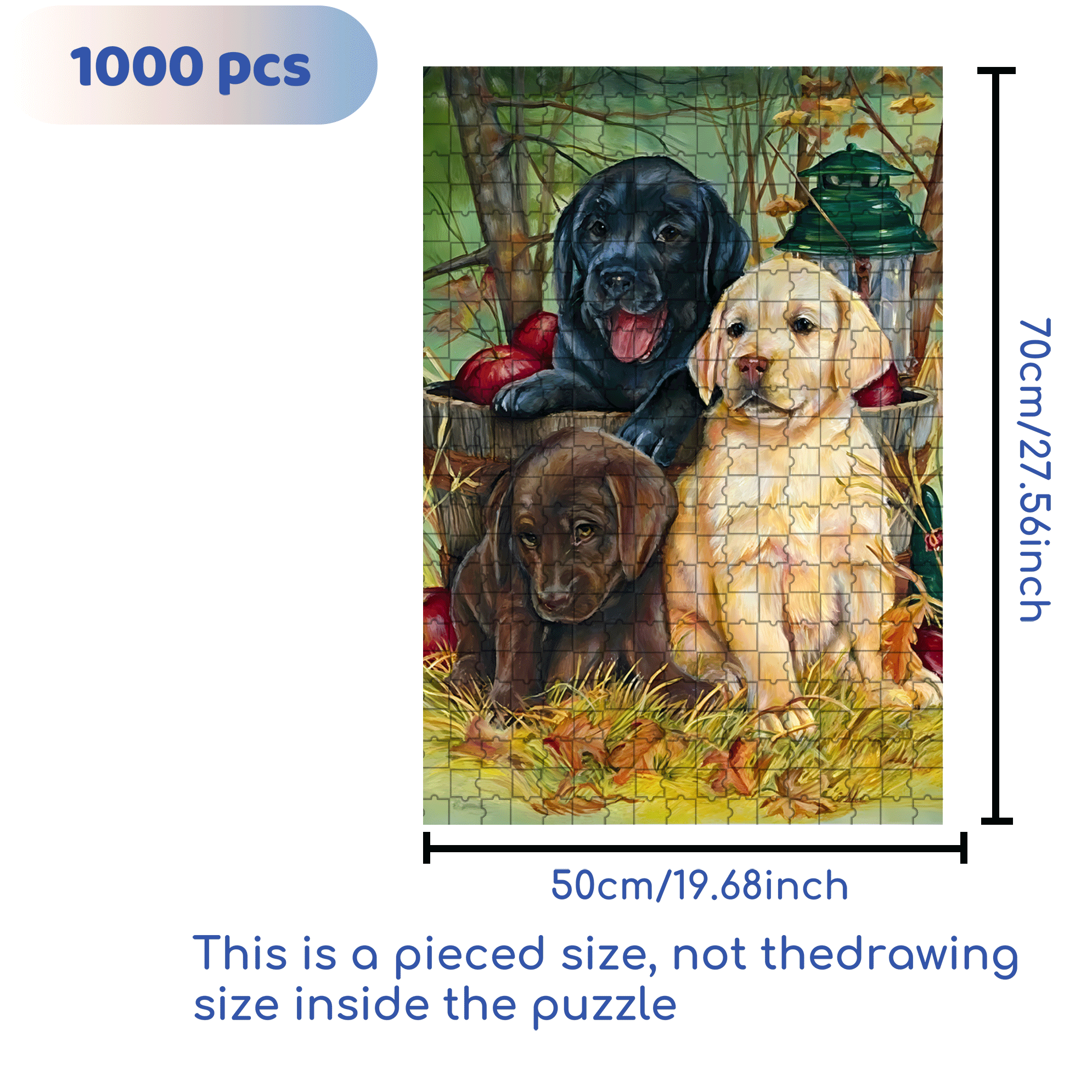 Labrador House 500pcs/1000pcs Jigsaw Puzzle, Scratch-Resistant, Interactive Family Game & Brain-Boosting DIY Decor, Perfect for Halloween, Christmas & New Year Gifts, Family Puzzle Game