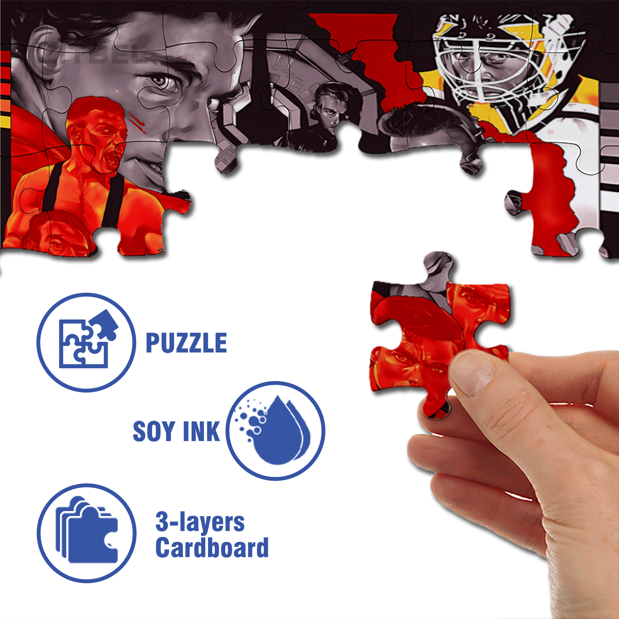 Van Dammage 500pcs/1000pcs Jigsaw Puzzle, Scratch-Resistant, Interactive Family Game & Brain-Boosting DIY Decor, Perfect for Halloween, Christmas & New Year Gifts, Family Puzzle Game
