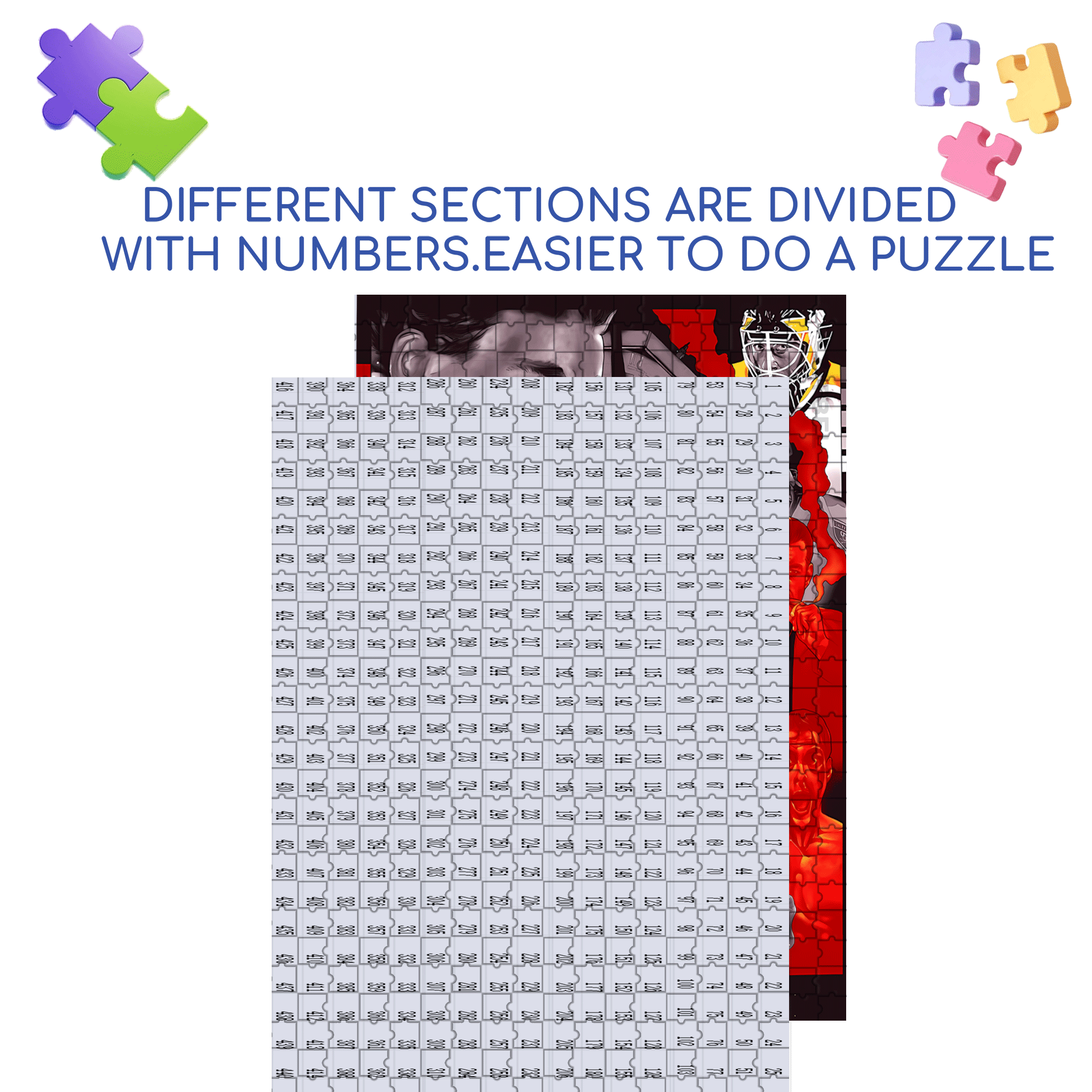 Van Dammage 500pcs/1000pcs Jigsaw Puzzle, Scratch-Resistant, Interactive Family Game & Brain-Boosting DIY Decor, Perfect for Halloween, Christmas & New Year Gifts, Family Puzzle Game