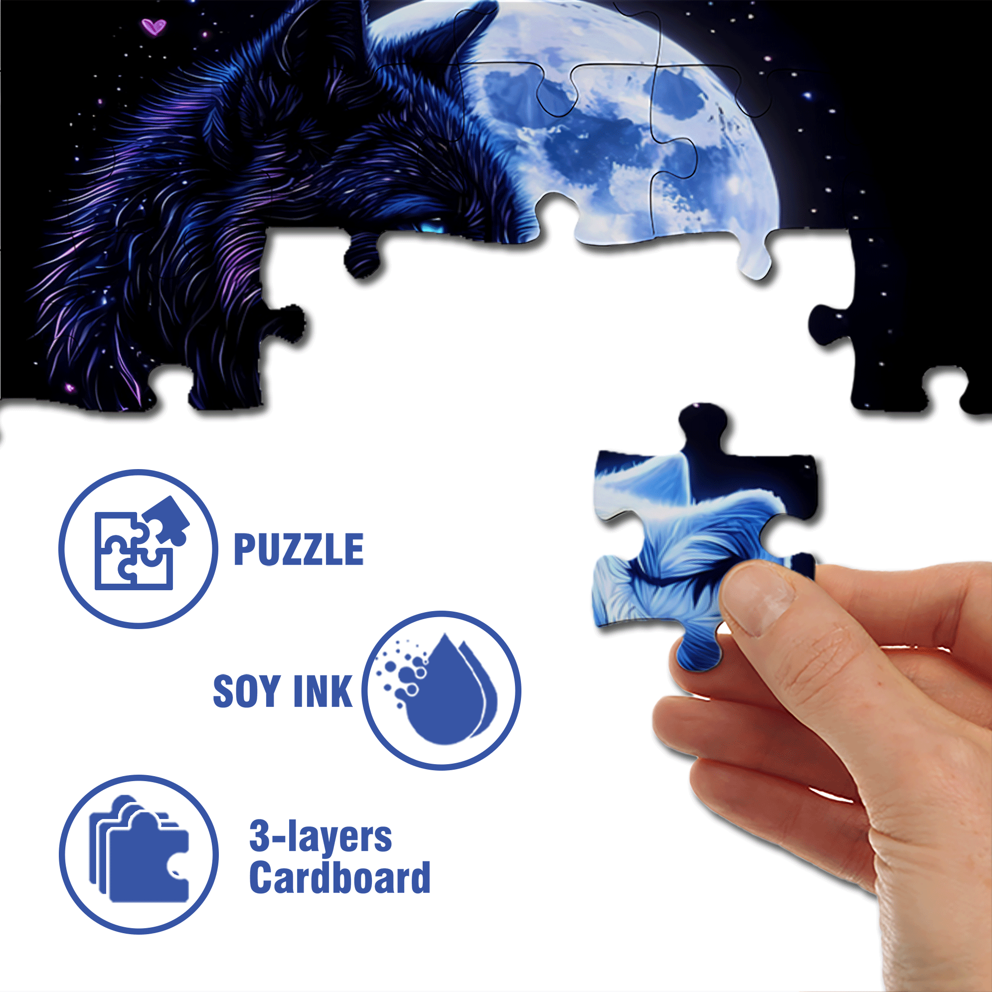Wild World 500pcs/1000pcs Jigsaw Puzzle, Scratch-Resistant, Interactive Family Game & Brain-Boosting DIY Decor, Perfect for Halloween, Christmas & New Year Gifts, Family Puzzle Game