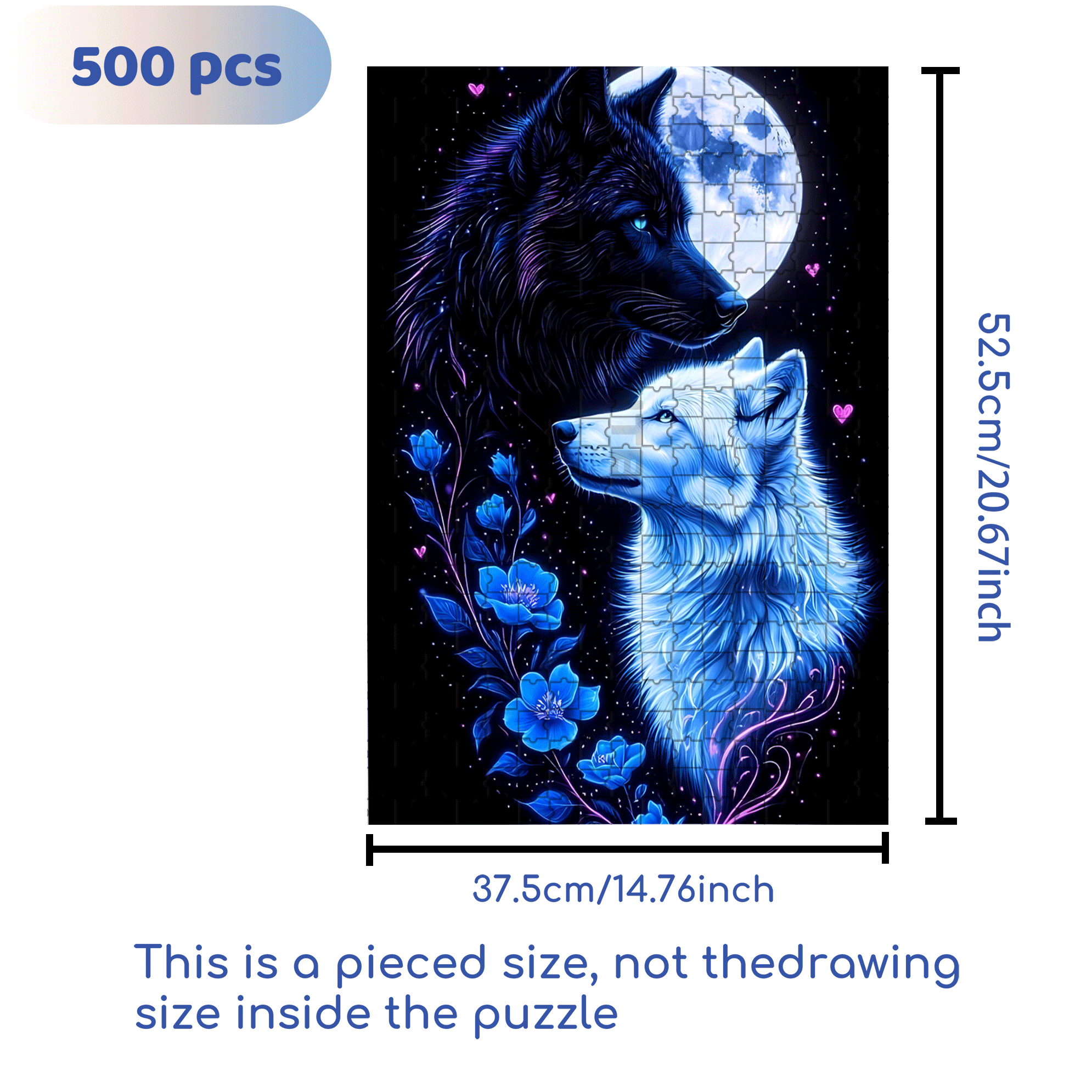 Wild World 500pcs/1000pcs Jigsaw Puzzle, Scratch-Resistant, Interactive Family Game & Brain-Boosting DIY Decor, Perfect for Halloween, Christmas & New Year Gifts, Family Puzzle Game