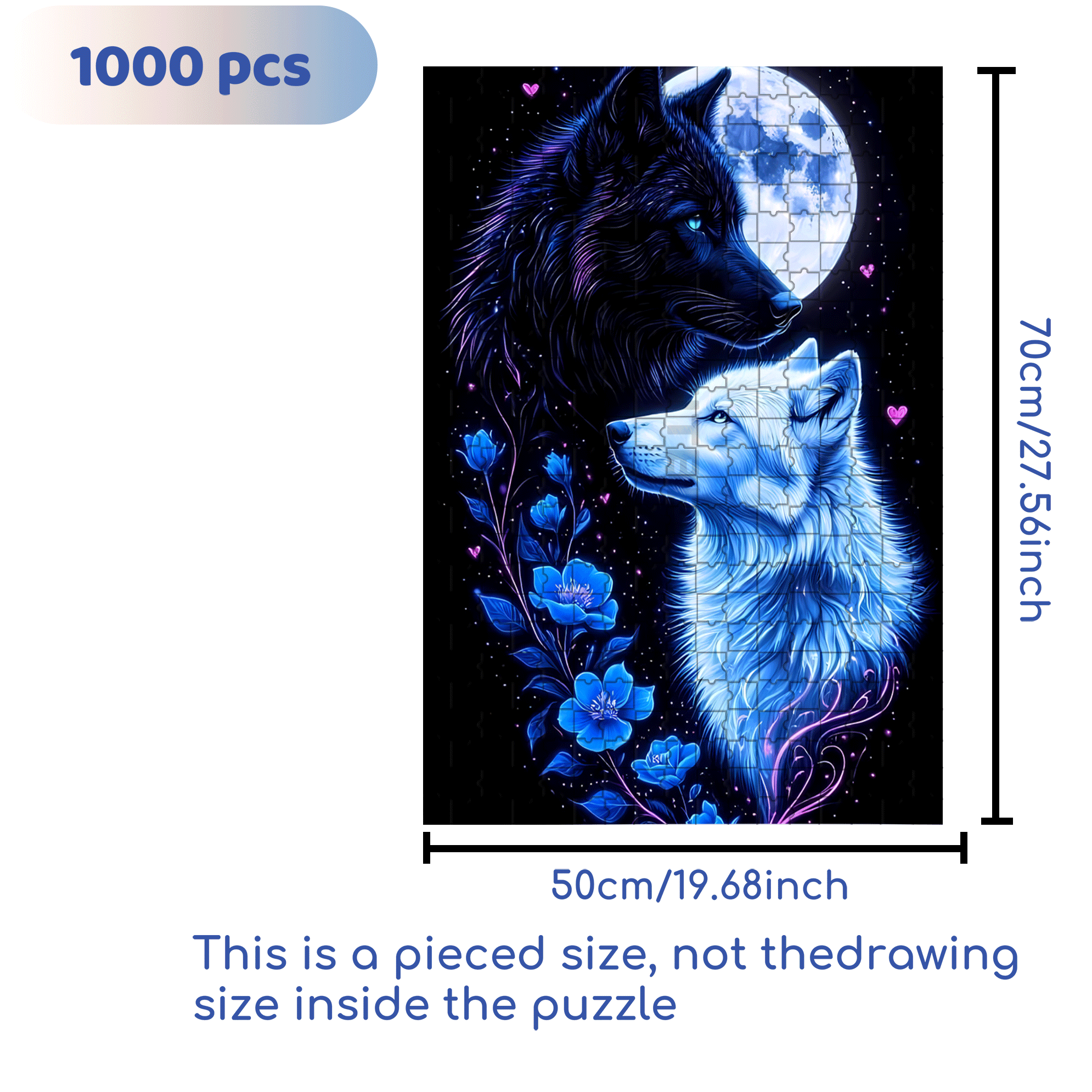 Wild World 500pcs/1000pcs Jigsaw Puzzle, Scratch-Resistant, Interactive Family Game & Brain-Boosting DIY Decor, Perfect for Halloween, Christmas & New Year Gifts, Family Puzzle Game