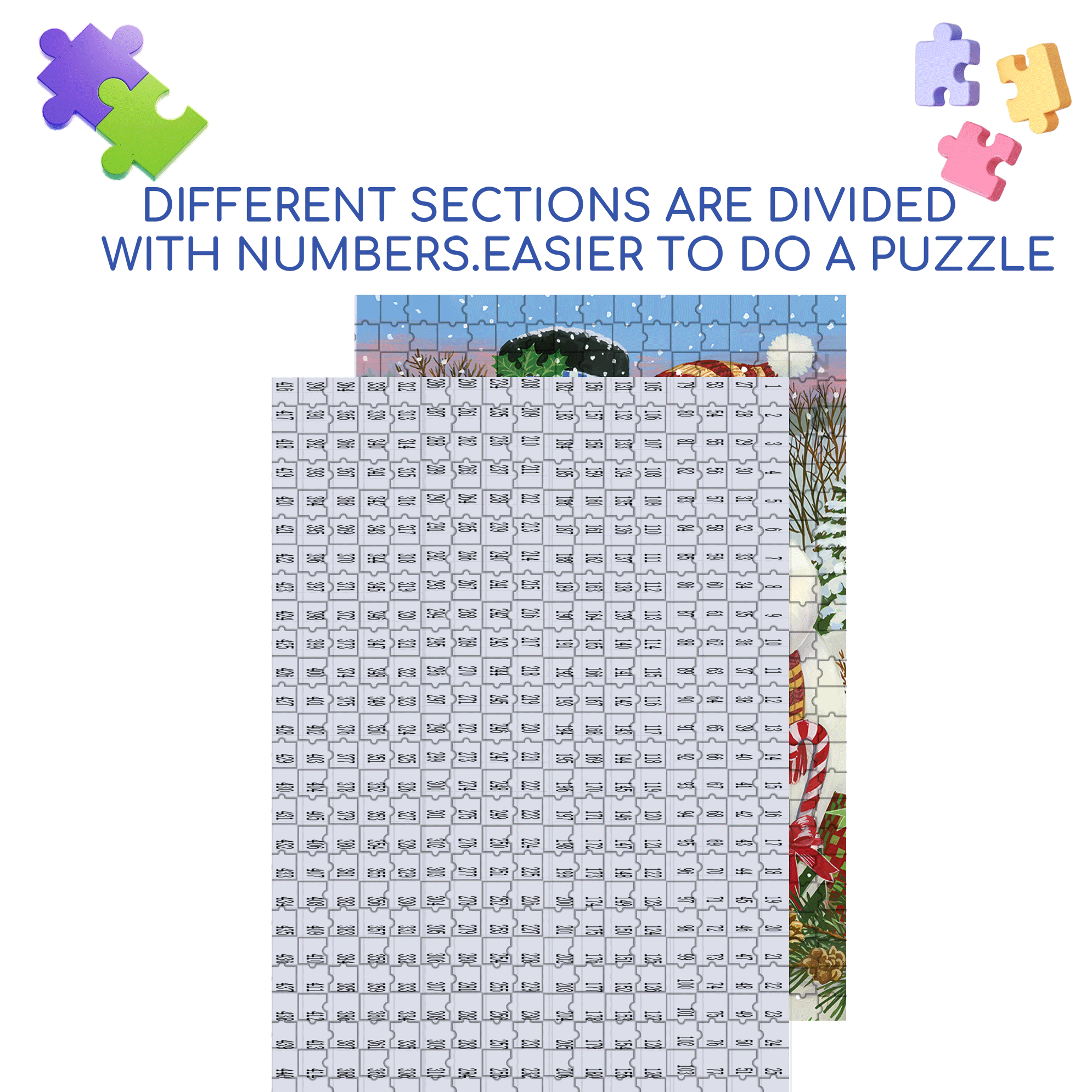 With Presents For All 500pcs/1000pcs Jigsaw Puzzle, Scratch-Resistant, Interactive Family Game & Brain-Boosting DIY Decor, Perfect for Halloween, Christmas & New Year Gifts, Family Puzzle Game