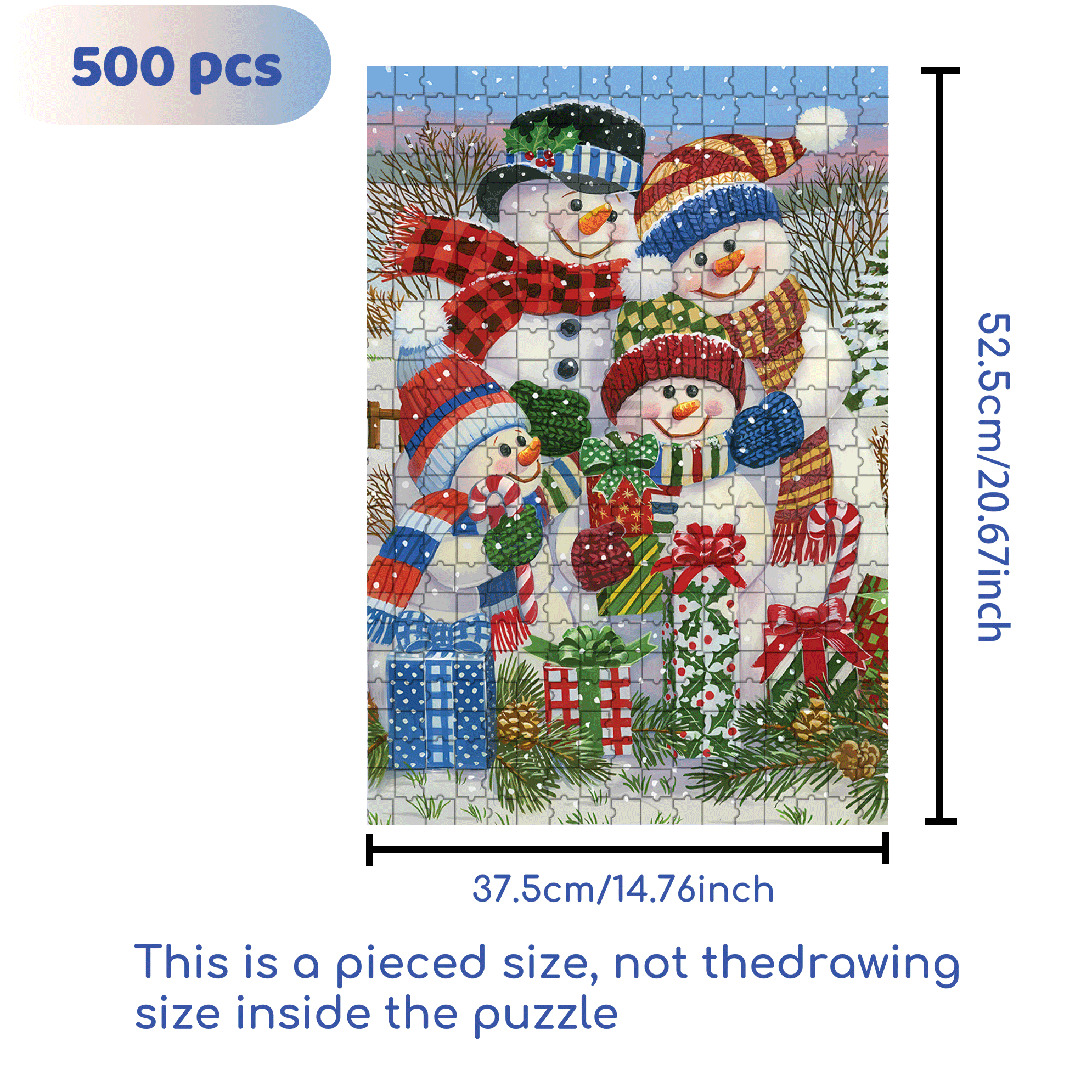 With Presents For All 500pcs/1000pcs Jigsaw Puzzle, Scratch-Resistant, Interactive Family Game & Brain-Boosting DIY Decor, Perfect for Halloween, Christmas & New Year Gifts, Family Puzzle Game