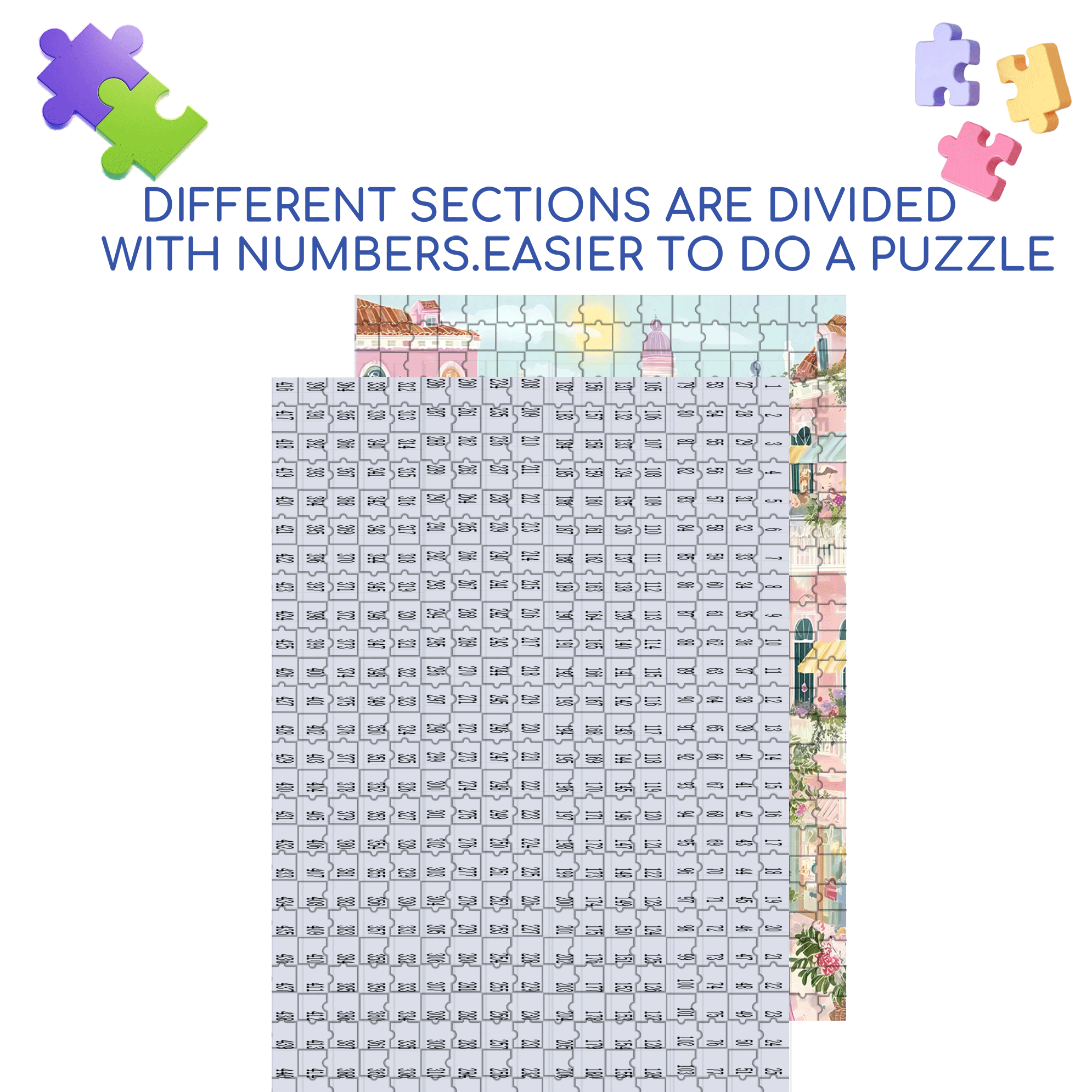A Dreamy And Romantic Journey 500pcs/1000pcs Jigsaw Puzzle, Scratch-Resistant, Interactive Family Game & Brain-Boosting DIY Decor, Perfect for Halloween, Christmas & New Year Gifts, Family Puzzle Game