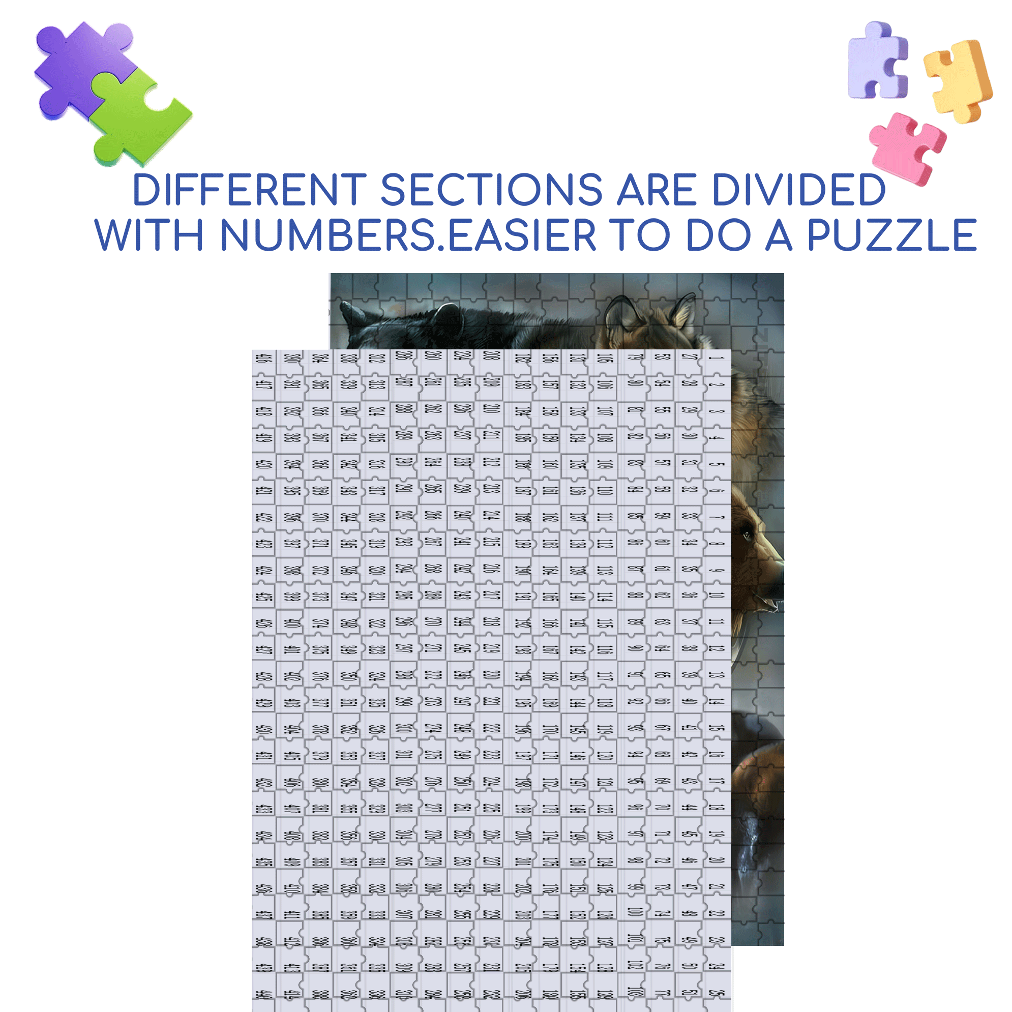 A Pictorial Guide To The Wildlife Of North America 500pcs/1000pcs Jigsaw Puzzle, Scratch-Resistant, Interactive Family Game & Brain-Boosting DIY Decor, Perfect for Halloween, Christmas & New Year Gifts, Family Puzzle Game