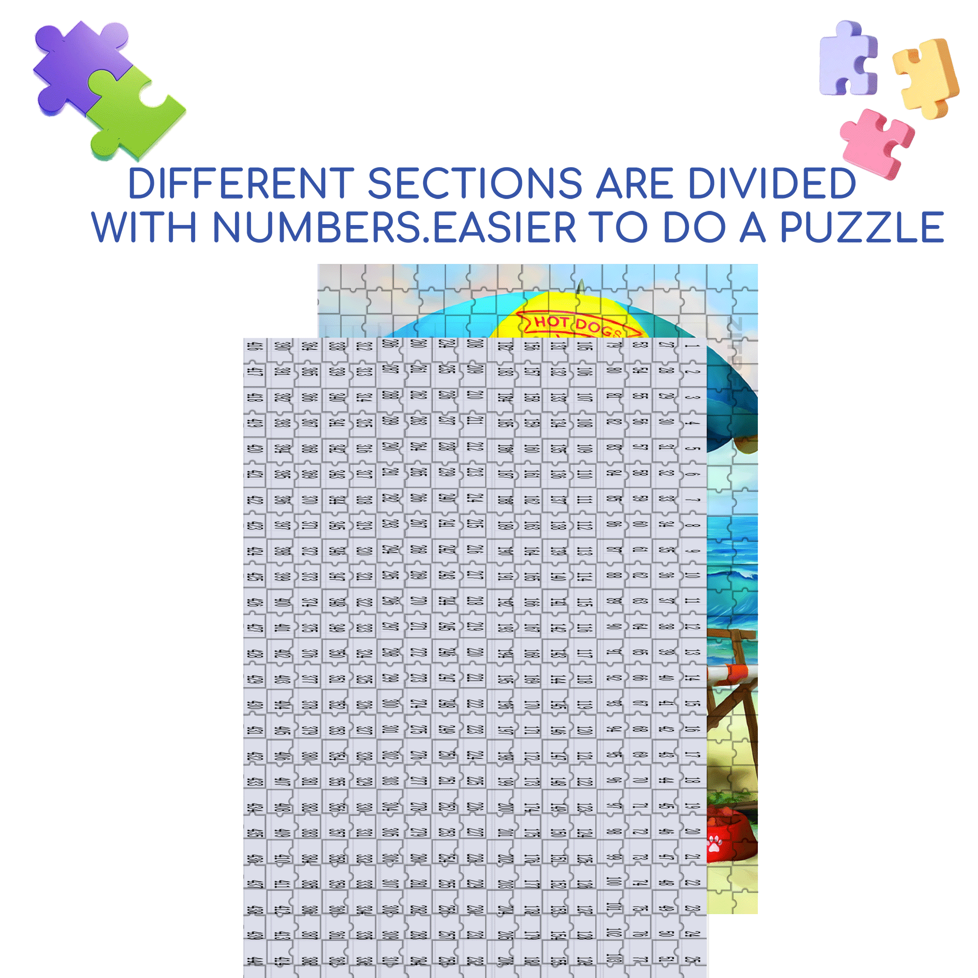Beach Dogs 500pcs/1000pcs Jigsaw Puzzle, Scratch-Resistant, Interactive Family Game & Brain-Boosting DIY Decor, Perfect for Halloween, Christmas & New Year Gifts, Family Puzzle Game