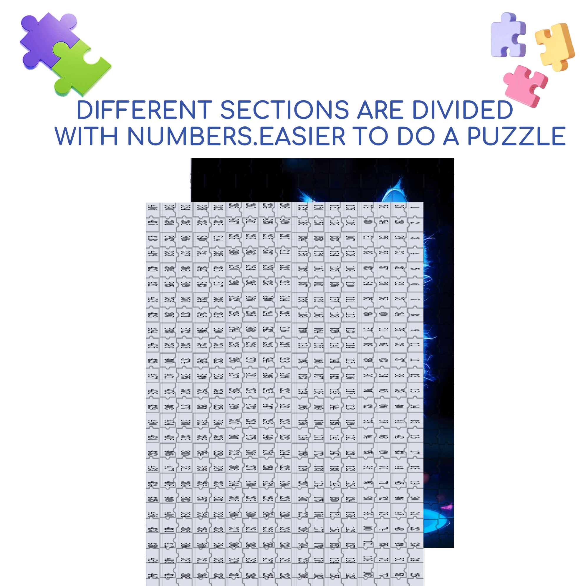 Cool Glowing Cat 500pcs/1000pcs Jigsaw Puzzle, Scratch-Resistant, Interactive Family Game & Brain-Boosting DIY Decor, Perfect for Halloween, Christmas & New Year Gifts, Family Puzzle Game