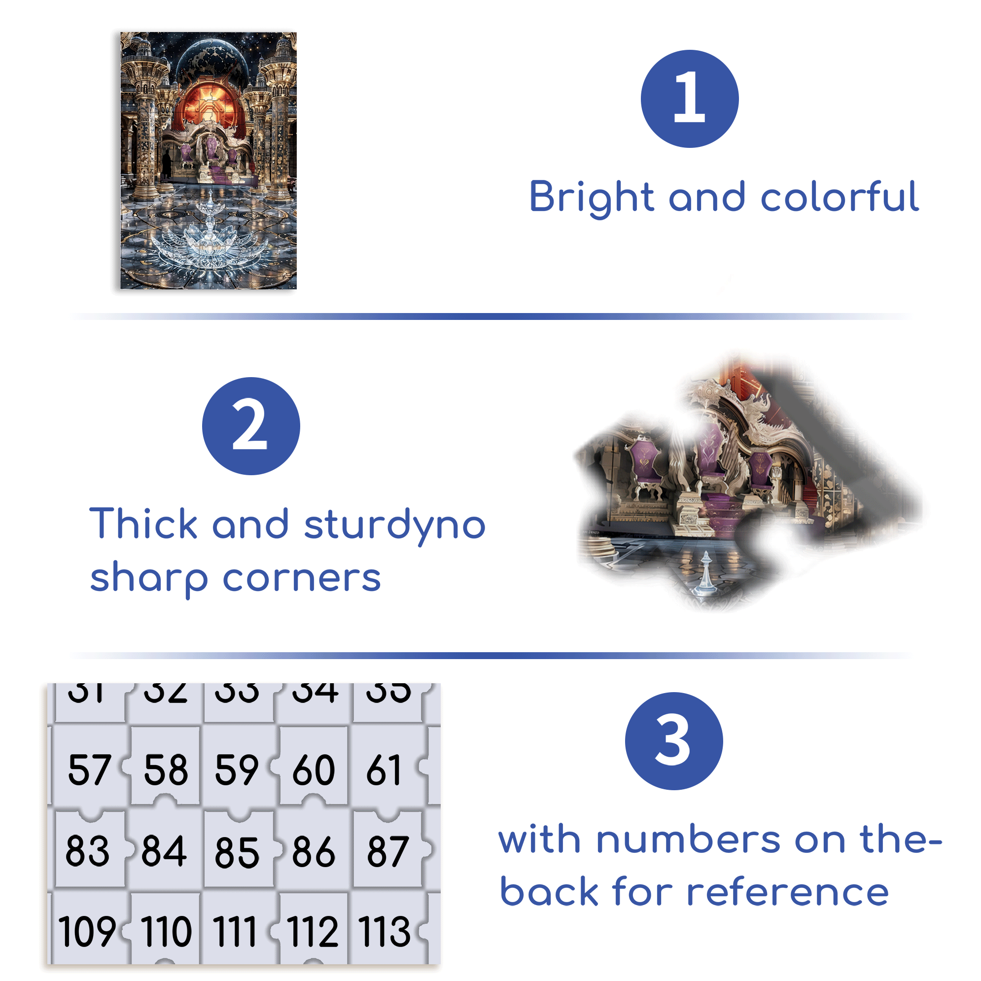 Crystal Fountain 500pcs/1000pcs Jigsaw Puzzle, Scratch-Resistant, Interactive Family Game & Brain-Boosting DIY Decor, Perfect for Halloween, Christmas & New Year Gifts, Family Puzzle Game