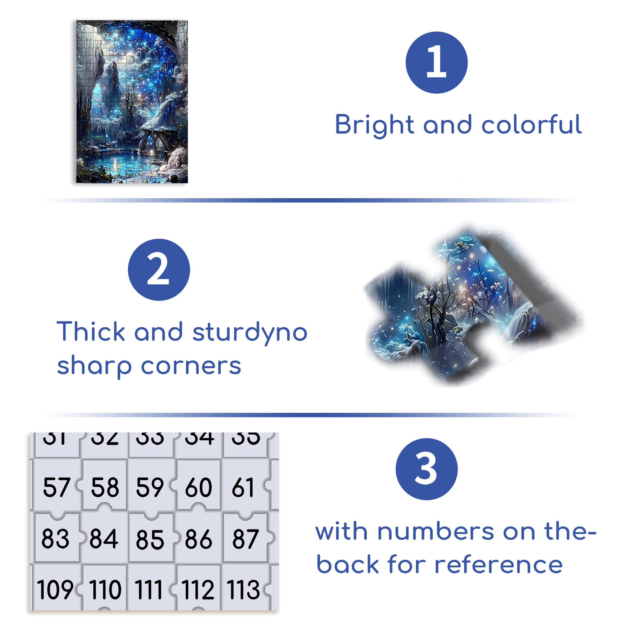 Fantasy Cave Lake 500pcs/1000pcs Jigsaw Puzzle, Scratch-Resistant, Interactive Family Game & Brain-Boosting DIY Decor, Perfect for Halloween, Christmas & New Year Gifts, Family Puzzle Game
