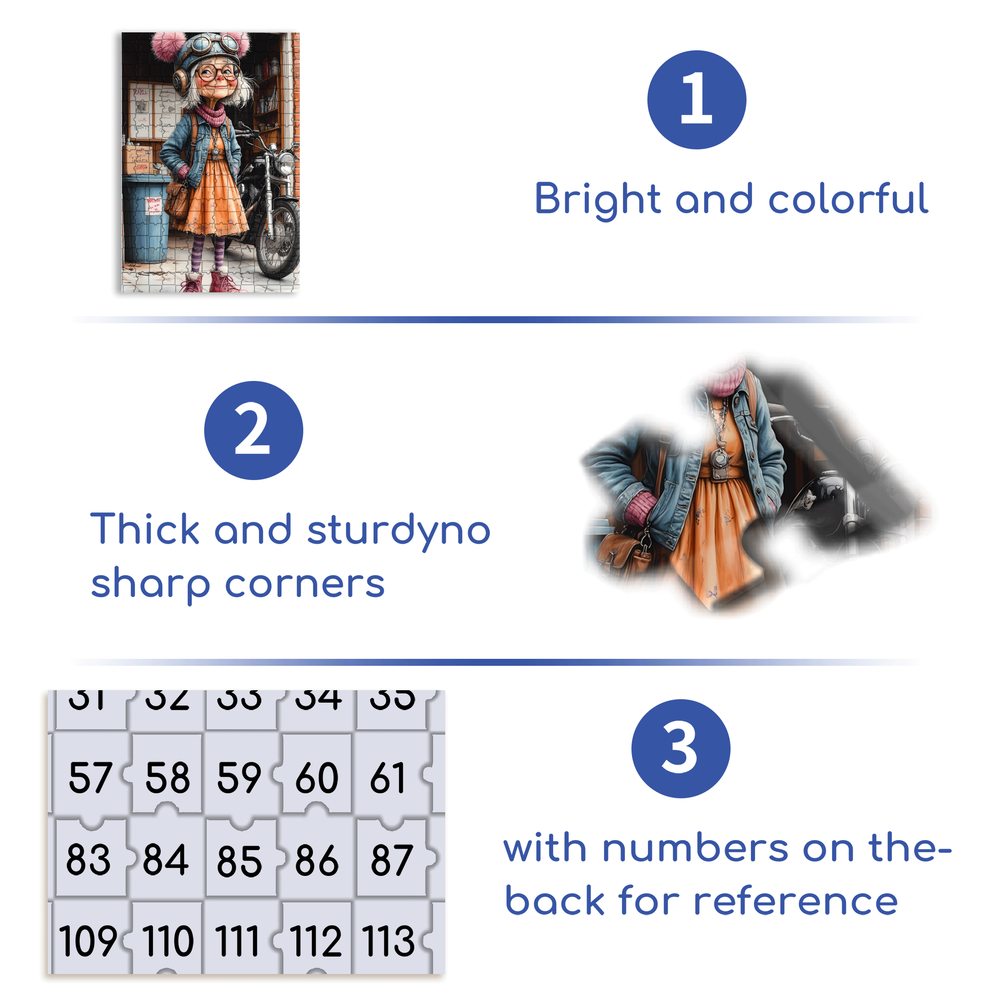 Funny Old Lady 500pcs/1000pcs Jigsaw Puzzle, Scratch-Resistant, Interactive Family Game & Brain-Boosting DIY Decor, Perfect for Halloween, Christmas & New Year Gifts, Family Puzzle Game