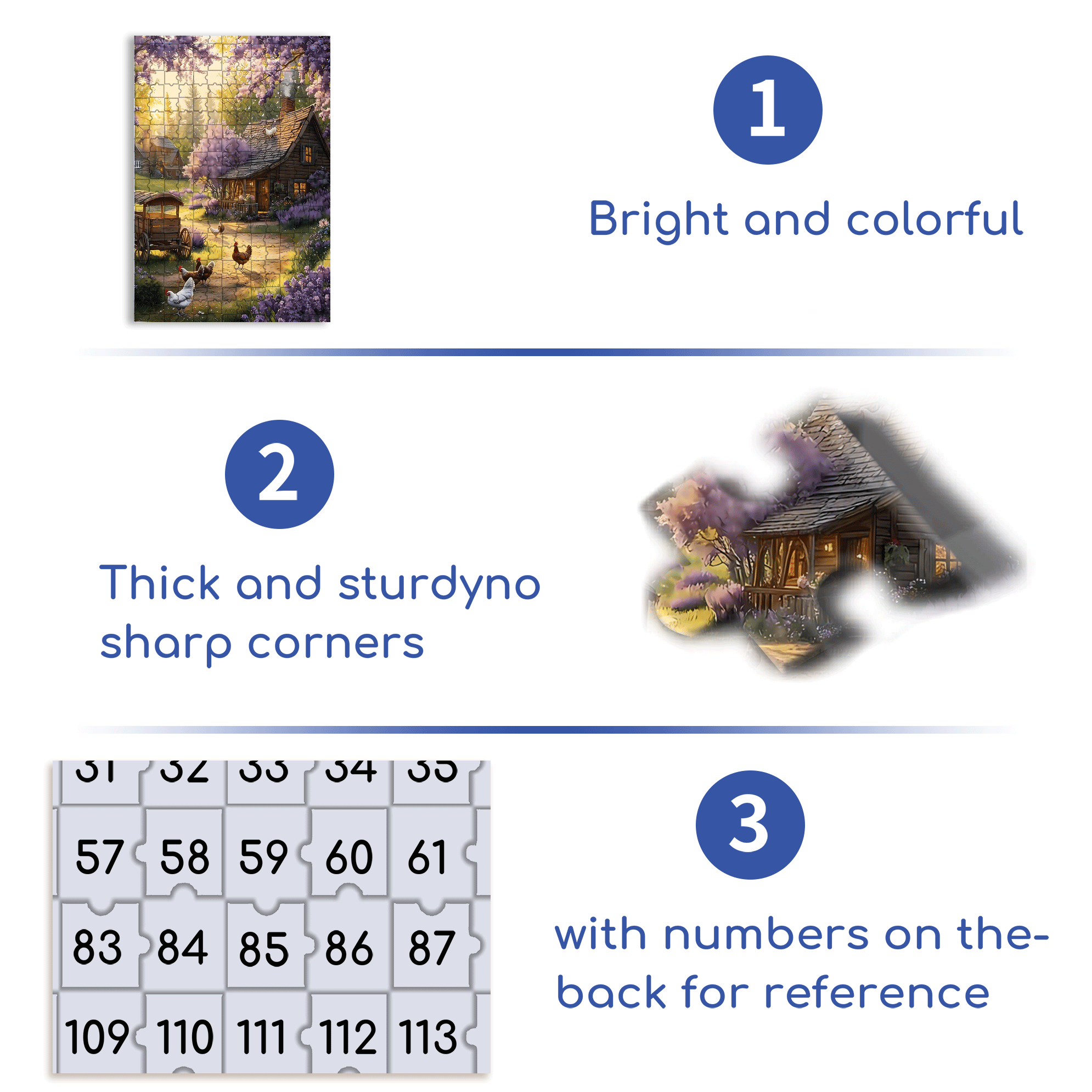 Happy Chickens In The Countryside 500pcs/1000pcs Jigsaw Puzzle, Scratch-Resistant, Interactive Family Game & Brain-Boosting DIY Decor, Perfect for Halloween, Christmas & New Year Gifts, Family Puzzle Game
