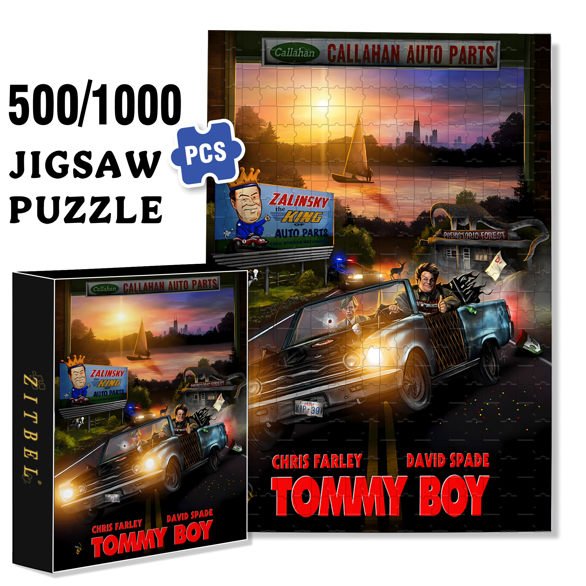 HOLY SCHNIKES! 500pcs/1000pcs Jigsaw Puzzle, Scratch-Resistant, Interactive Family Game & Brain-Boosting DIY Decor, Perfect for Halloween, Christmas & New Year Gifts, Family Puzzle Game