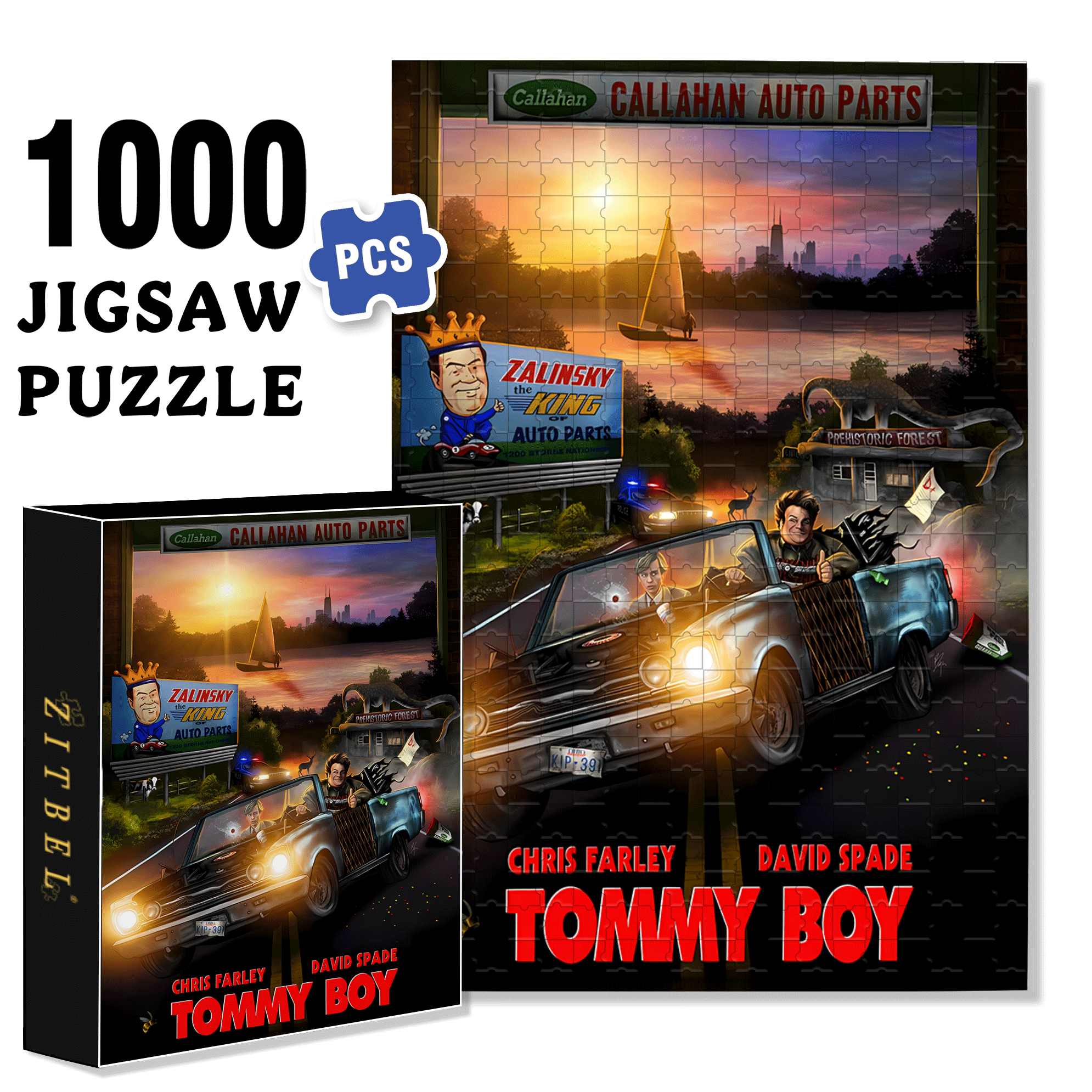 HOLY SCHNIKES! 500pcs/1000pcs Jigsaw Puzzle, Scratch-Resistant, Interactive Family Game & Brain-Boosting DIY Decor, Perfect for Halloween, Christmas & New Year Gifts, Family Puzzle Game