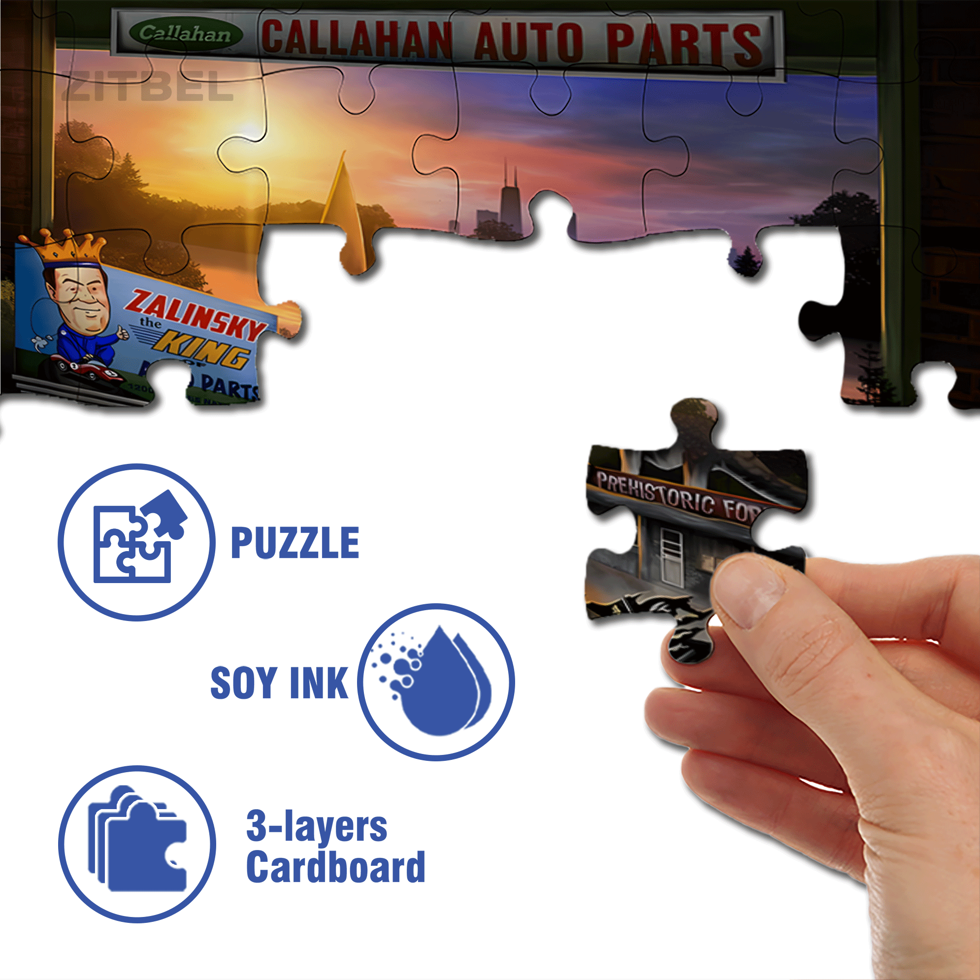 HOLY SCHNIKES! 500pcs/1000pcs Jigsaw Puzzle, Scratch-Resistant, Interactive Family Game & Brain-Boosting DIY Decor, Perfect for Halloween, Christmas & New Year Gifts, Family Puzzle Game