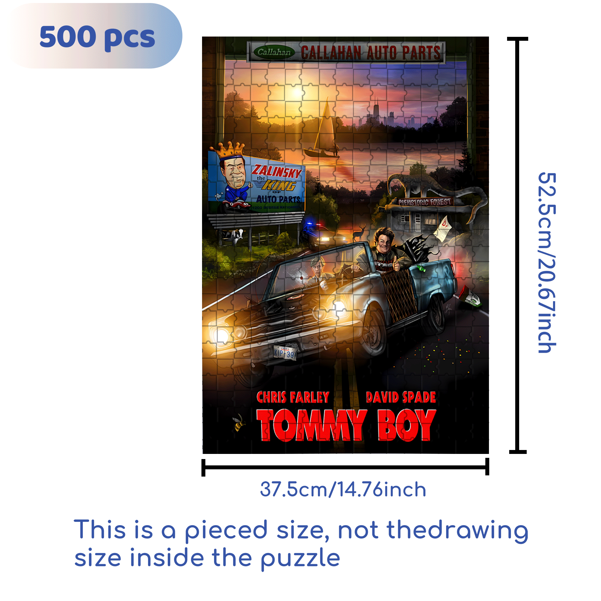 HOLY SCHNIKES! 500pcs/1000pcs Jigsaw Puzzle, Scratch-Resistant, Interactive Family Game & Brain-Boosting DIY Decor, Perfect for Halloween, Christmas & New Year Gifts, Family Puzzle Game