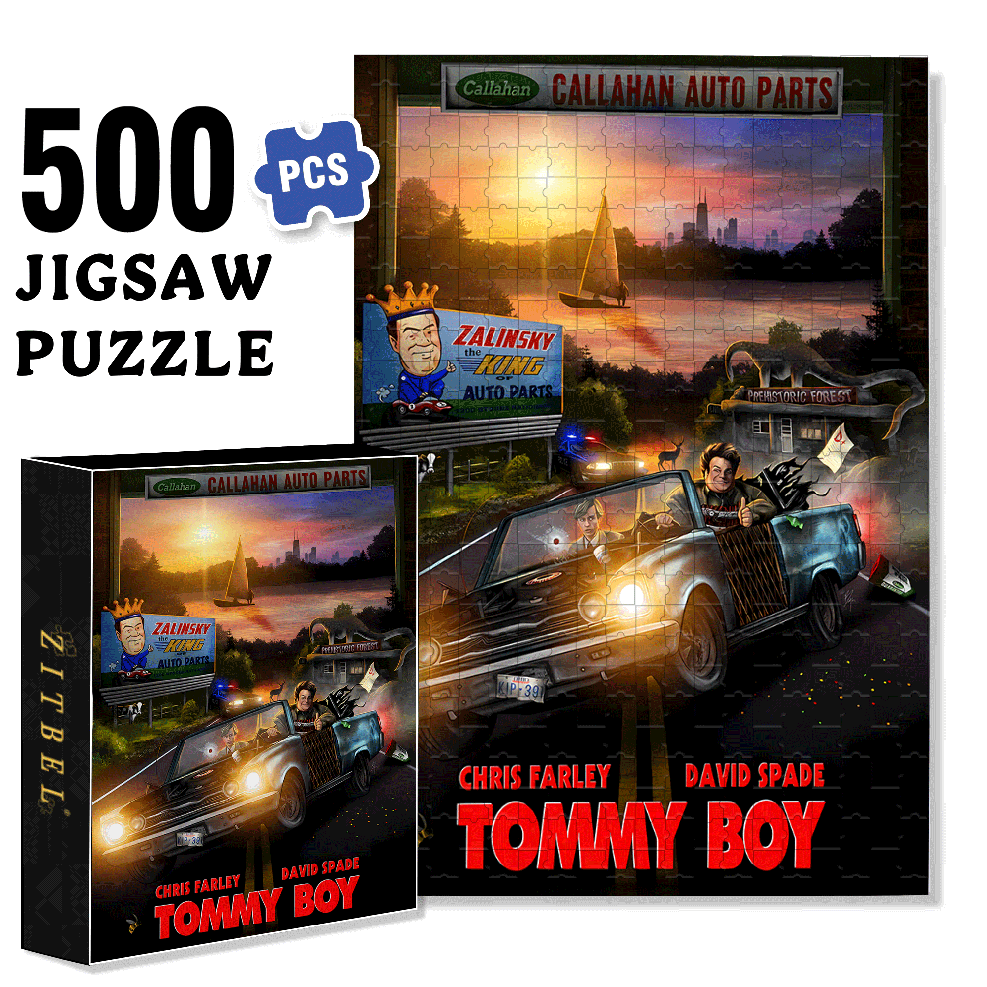 HOLY SCHNIKES! 500pcs/1000pcs Jigsaw Puzzle, Scratch-Resistant, Interactive Family Game & Brain-Boosting DIY Decor, Perfect for Halloween, Christmas & New Year Gifts, Family Puzzle Game