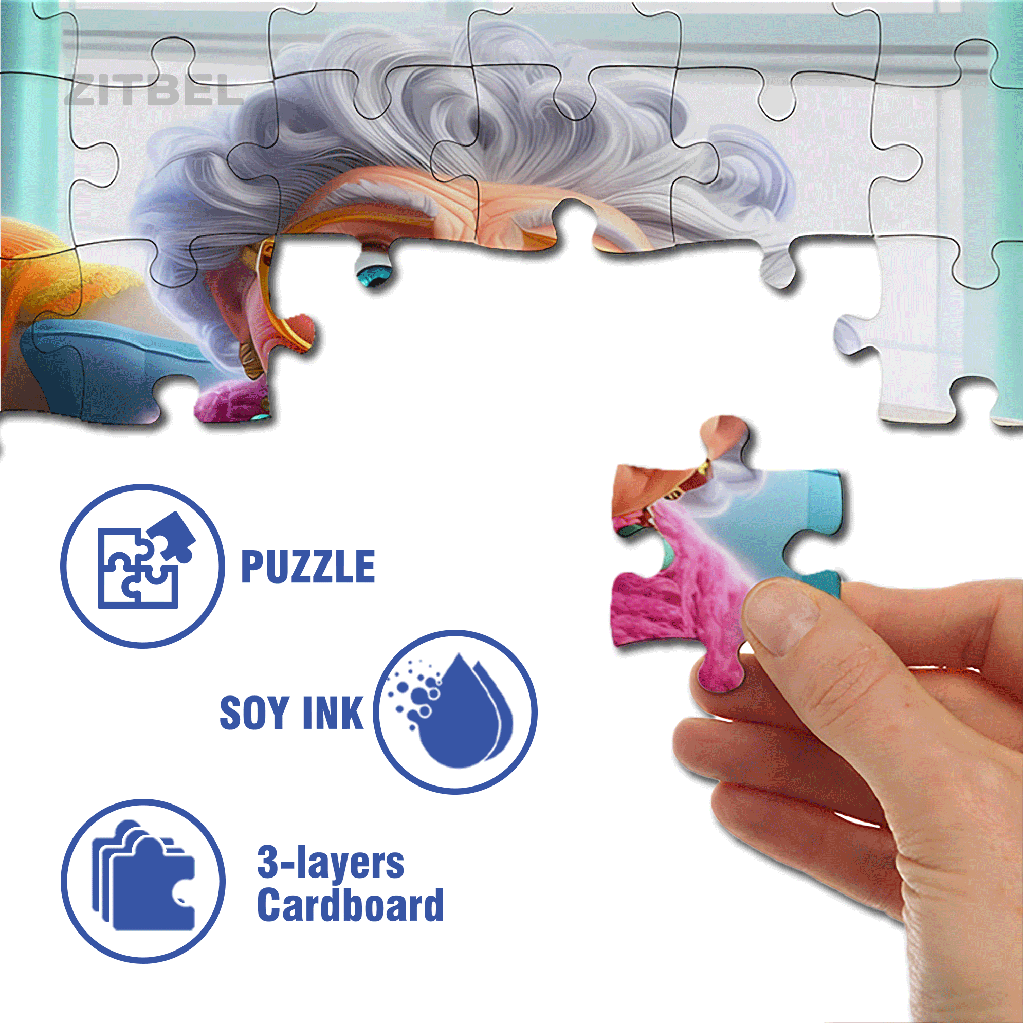 Knitting Fanatic 500pcs/1000pcs Jigsaw Puzzle, Scratch-Resistant, Interactive Family Game & Brain-Boosting DIY Decor, Perfect for Halloween, Christmas & New Year Gifts, Family Puzzle Game