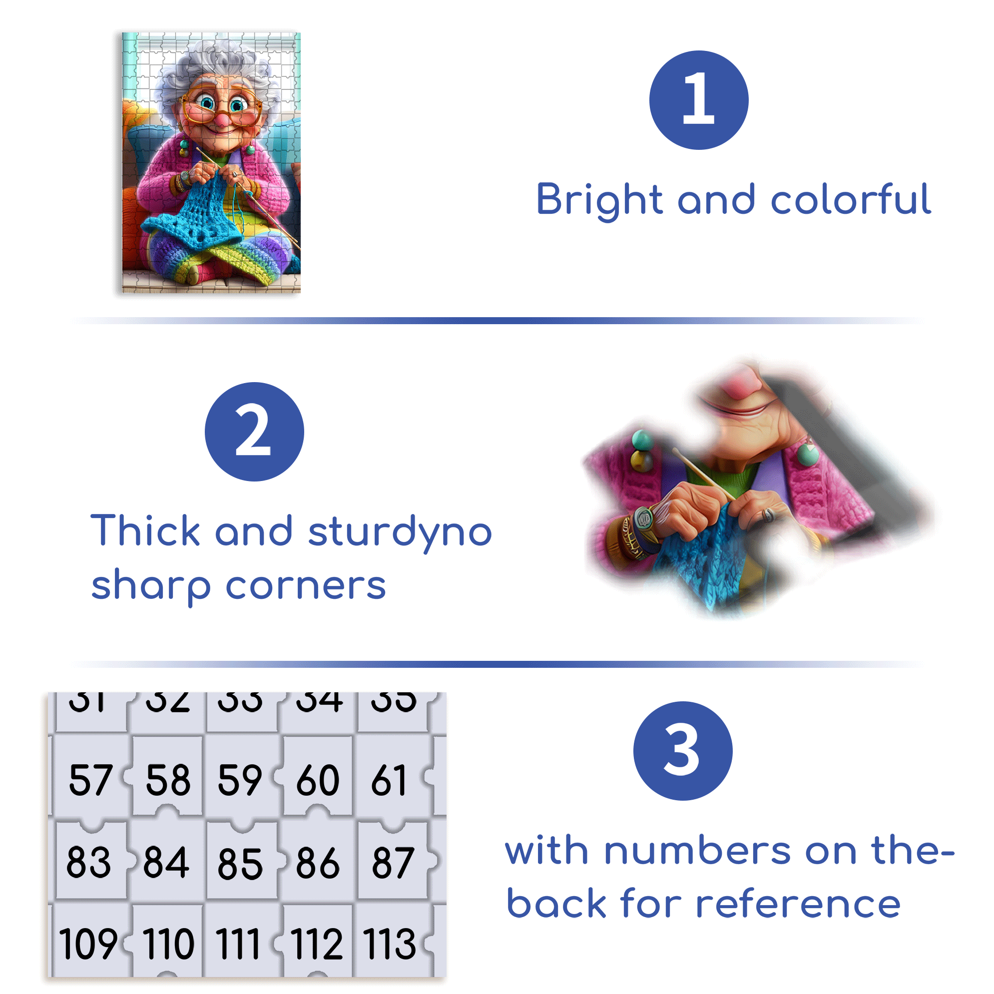 Knitting Fanatic 500pcs/1000pcs Jigsaw Puzzle, Scratch-Resistant, Interactive Family Game & Brain-Boosting DIY Decor, Perfect for Halloween, Christmas & New Year Gifts, Family Puzzle Game