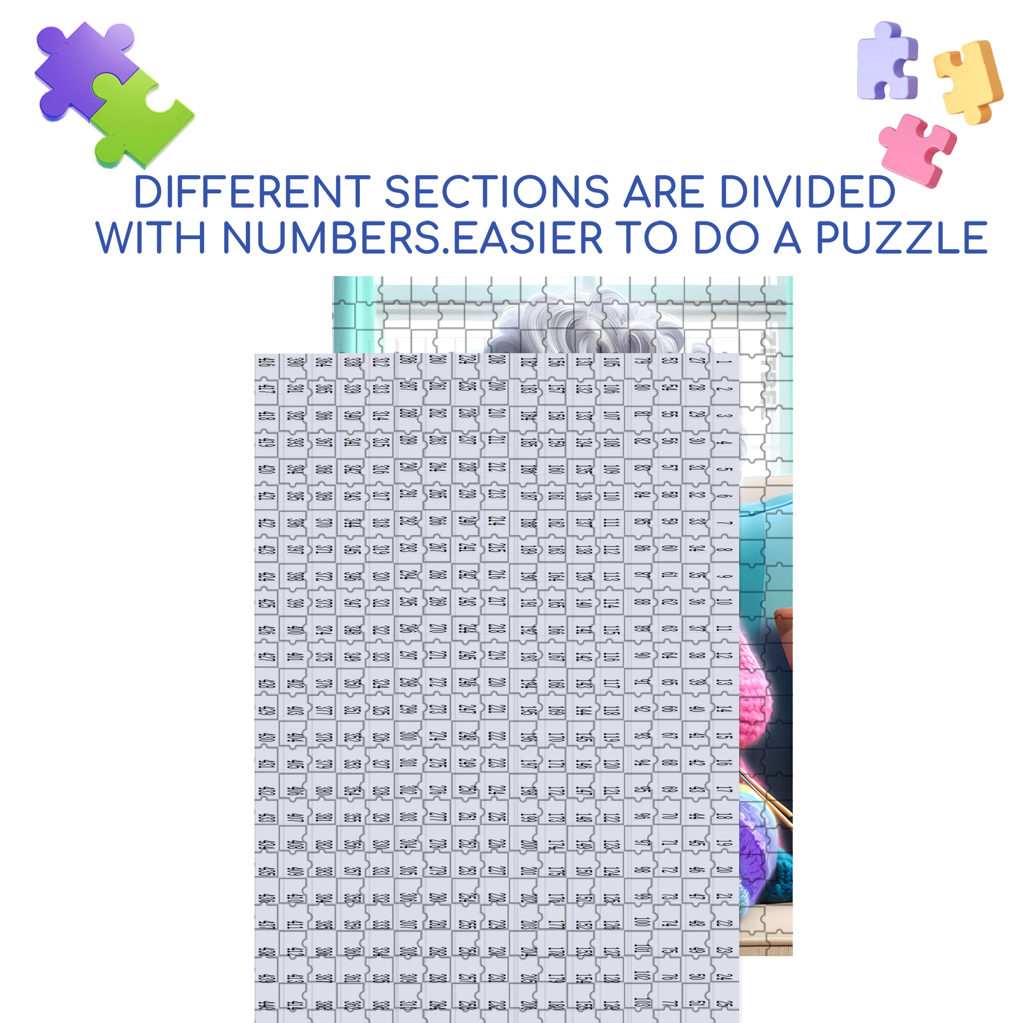 Knitting Fanatic 500pcs/1000pcs Jigsaw Puzzle, Scratch-Resistant, Interactive Family Game & Brain-Boosting DIY Decor, Perfect for Halloween, Christmas & New Year Gifts, Family Puzzle Game