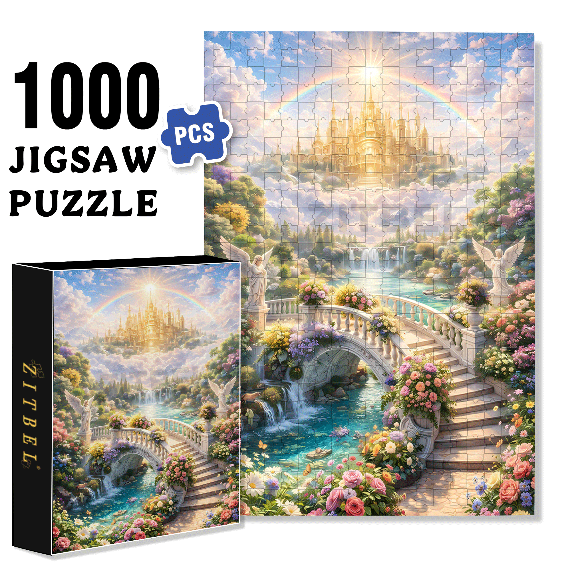 Like Paradise 500pcs/1000pcs Jigsaw Puzzle, Scratch-Resistant, Interactive Family Game & Brain-Boosting DIY Decor, Perfect for Halloween, Christmas & New Year Gifts, Family Puzzle Game