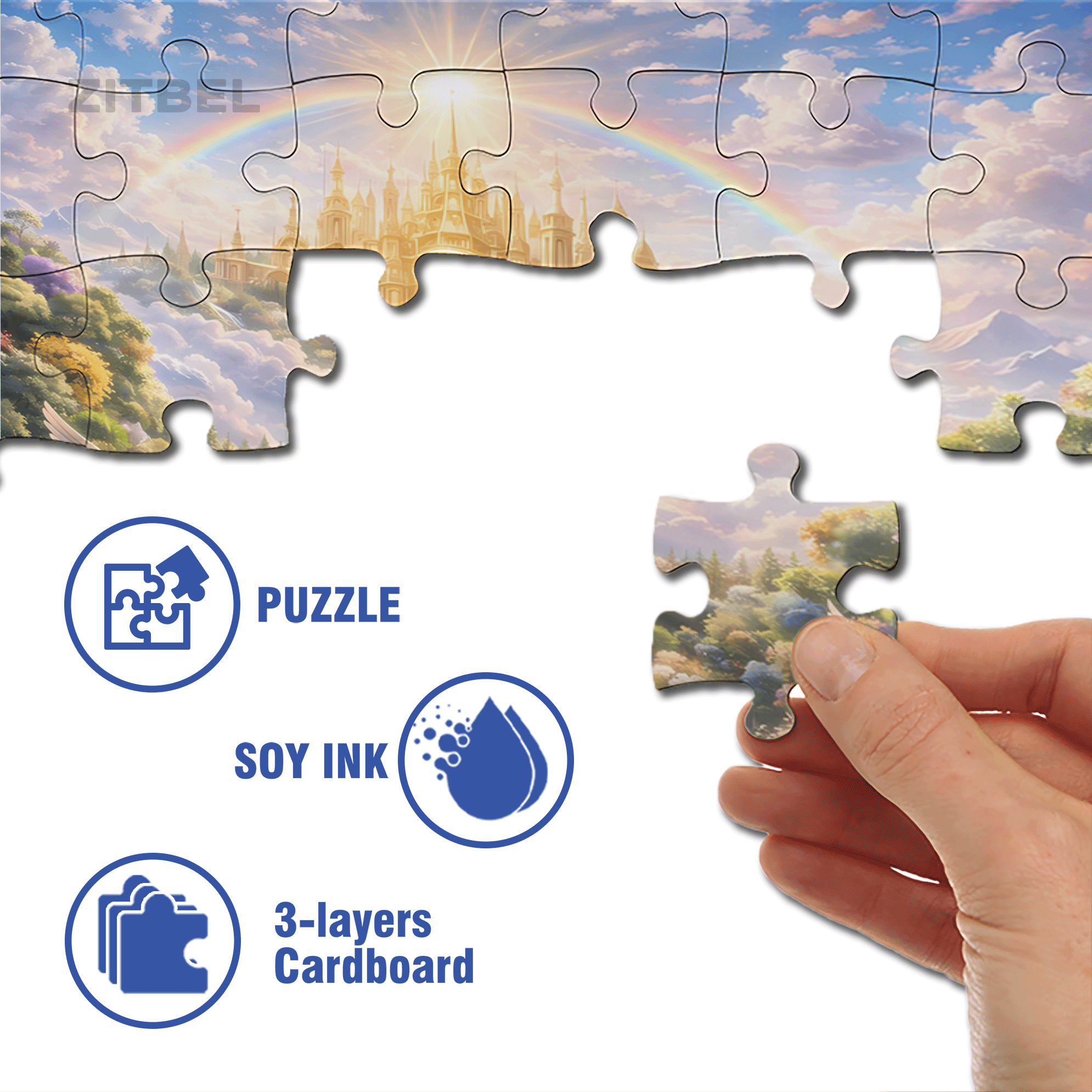Like Paradise 500pcs/1000pcs Jigsaw Puzzle, Scratch-Resistant, Interactive Family Game & Brain-Boosting DIY Decor, Perfect for Halloween, Christmas & New Year Gifts, Family Puzzle Game