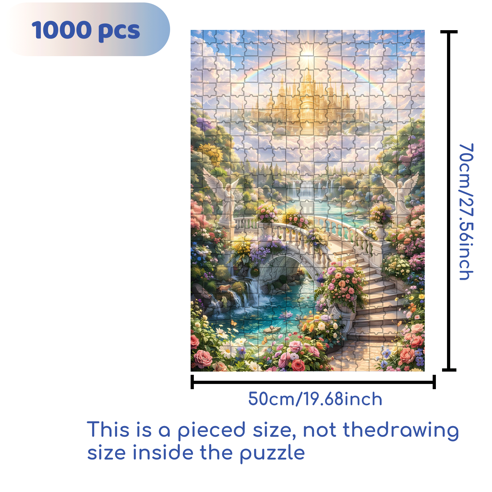 Like Paradise 500pcs/1000pcs Jigsaw Puzzle, Scratch-Resistant, Interactive Family Game & Brain-Boosting DIY Decor, Perfect for Halloween, Christmas & New Year Gifts, Family Puzzle Game