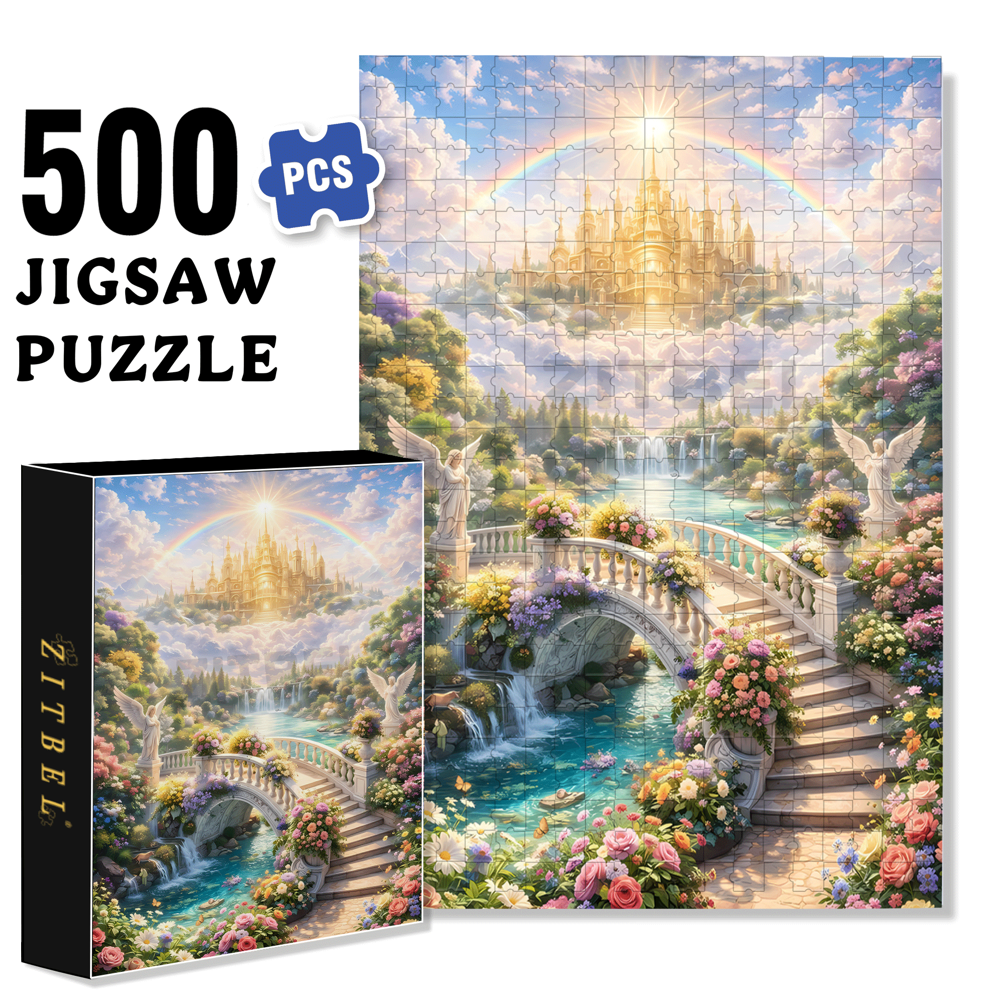 Like Paradise 500pcs/1000pcs Jigsaw Puzzle, Scratch-Resistant, Interactive Family Game & Brain-Boosting DIY Decor, Perfect for Halloween, Christmas & New Year Gifts, Family Puzzle Game