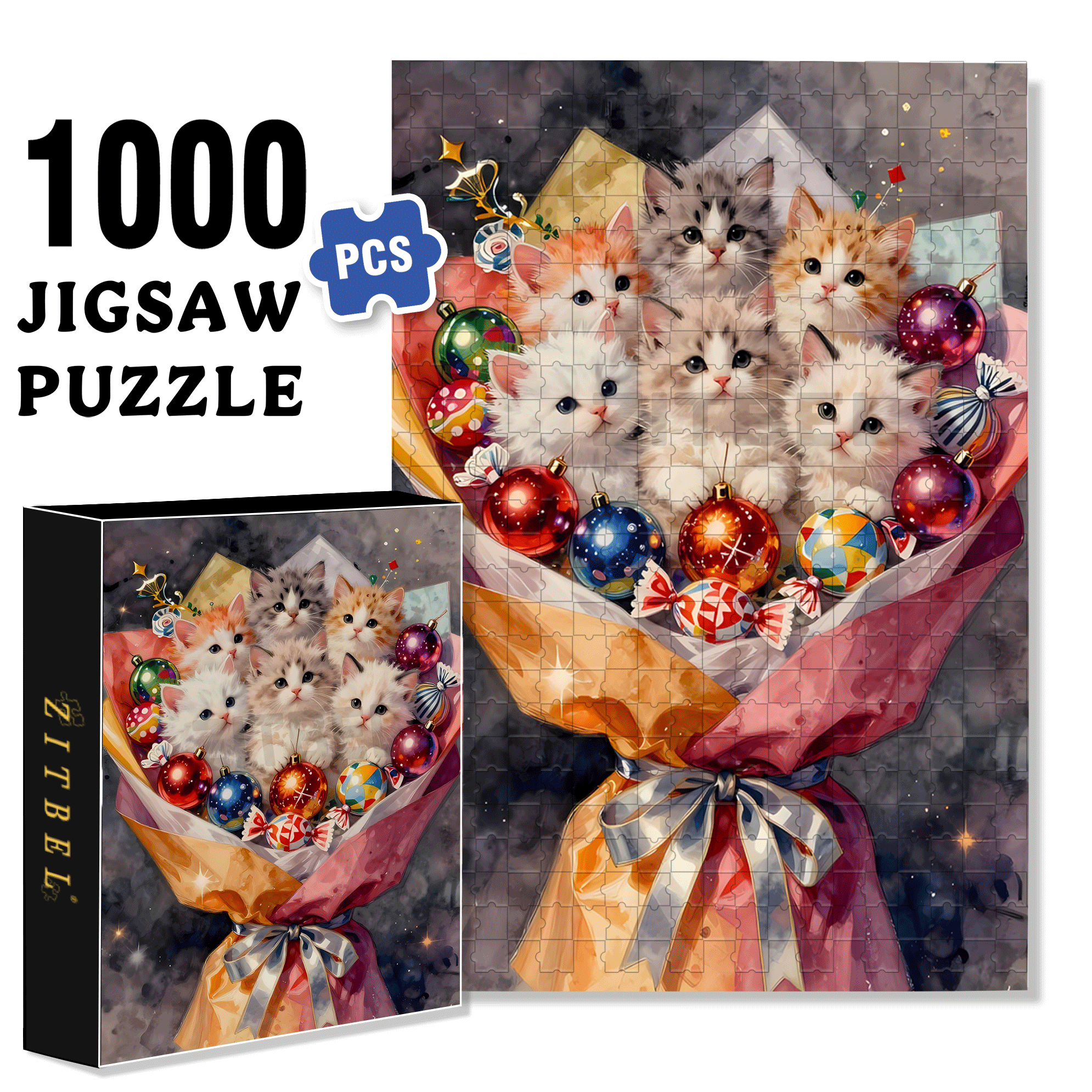 Love It 500pcs/1000pcs Jigsaw Puzzle, Scratch-Resistant, Interactive Family Game & Brain-Boosting DIY Decor, Perfect for Halloween, Christmas & New Year Gifts, Family Puzzle Game