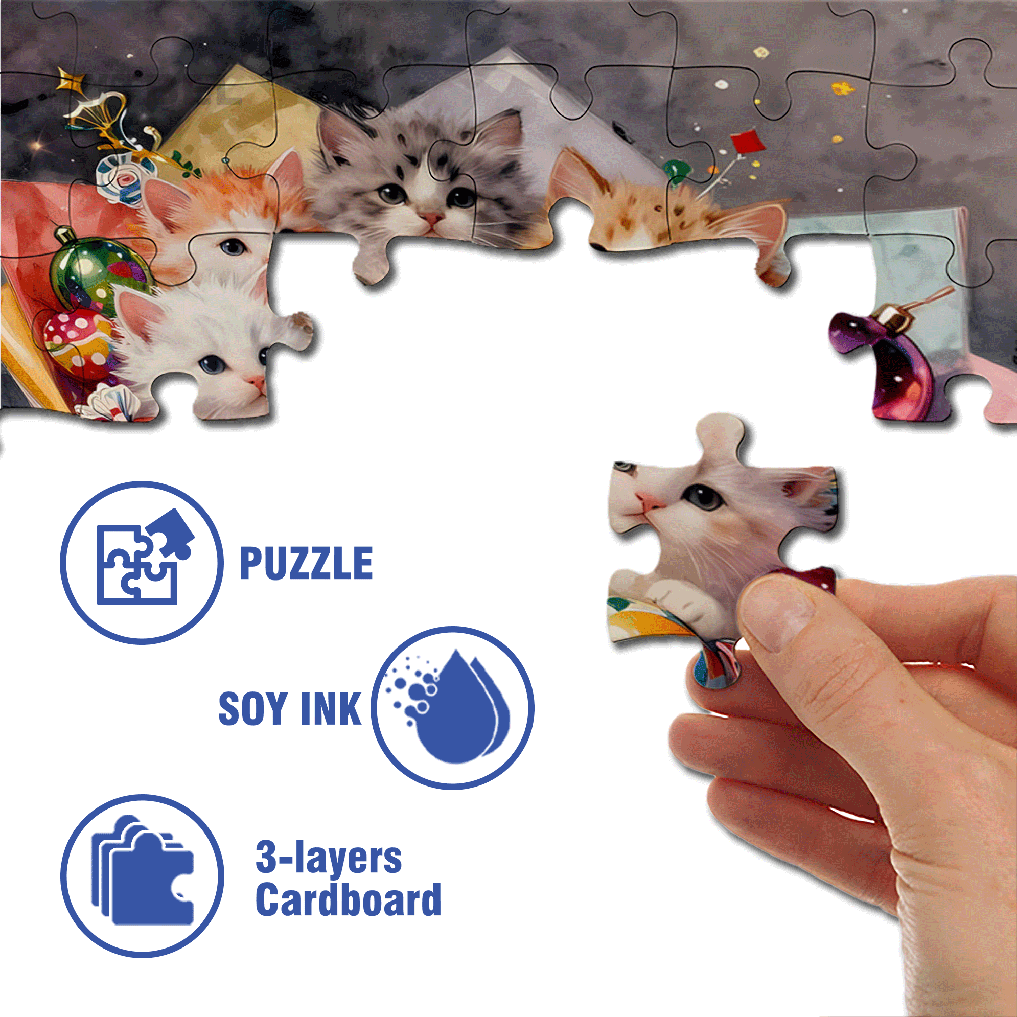 Love It 500pcs/1000pcs Jigsaw Puzzle, Scratch-Resistant, Interactive Family Game & Brain-Boosting DIY Decor, Perfect for Halloween, Christmas & New Year Gifts, Family Puzzle Game