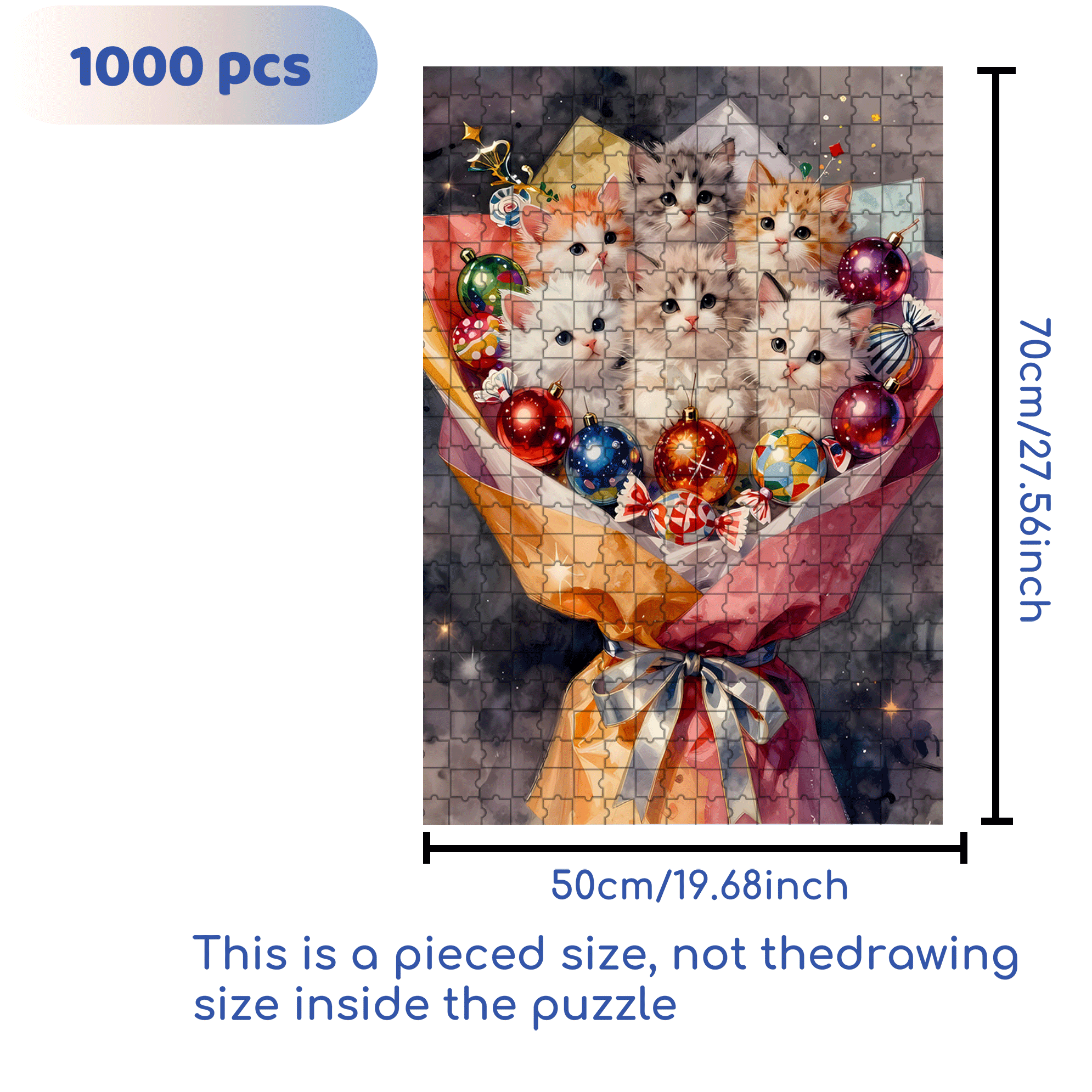 Love It 500pcs/1000pcs Jigsaw Puzzle, Scratch-Resistant, Interactive Family Game & Brain-Boosting DIY Decor, Perfect for Halloween, Christmas & New Year Gifts, Family Puzzle Game