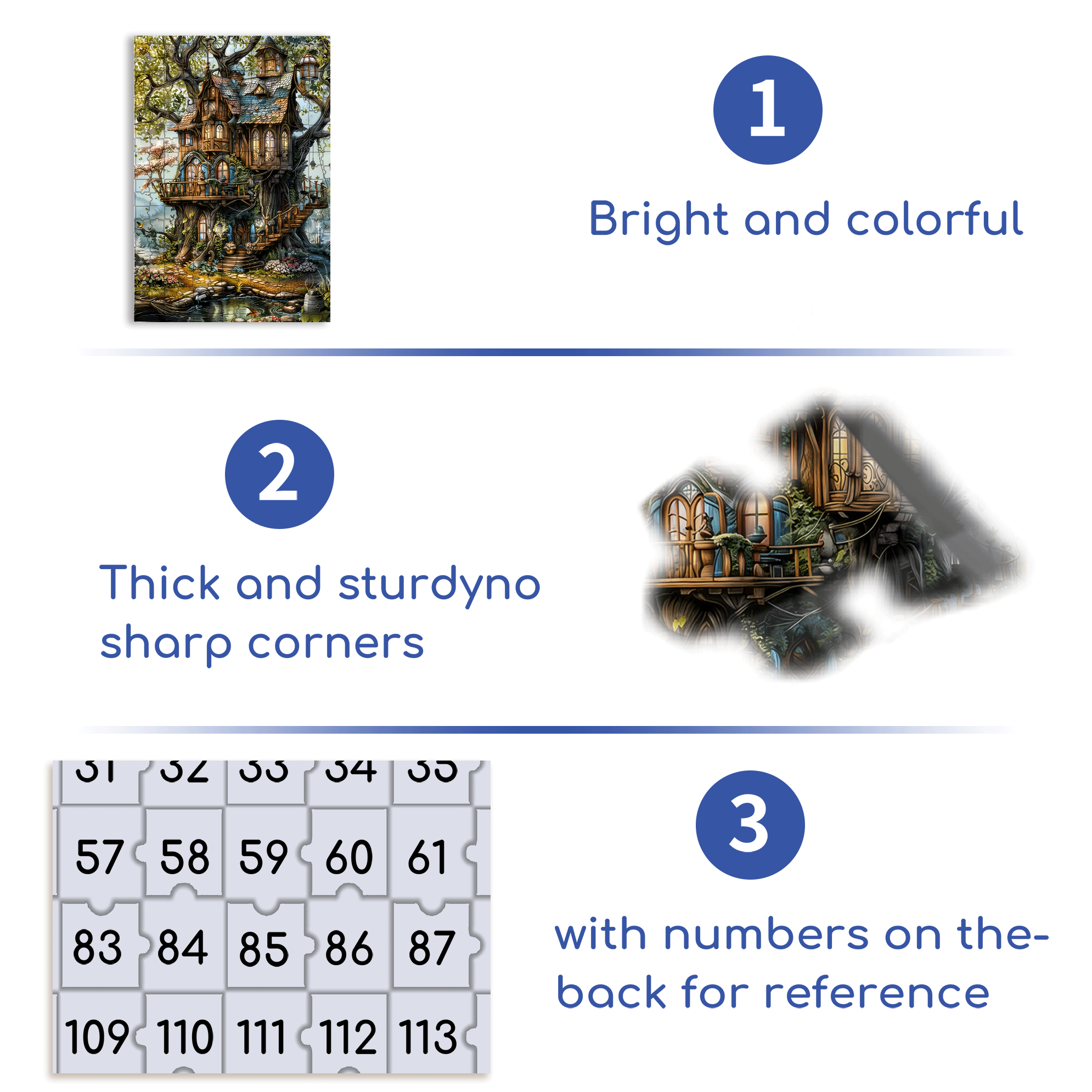 Magic Tree House 500pcs/1000pcs Jigsaw Puzzle, Scratch-Resistant, Interactive Family Game & Brain-Boosting DIY Decor, Perfect for Halloween, Christmas & New Year Gifts, Family Puzzle Game
