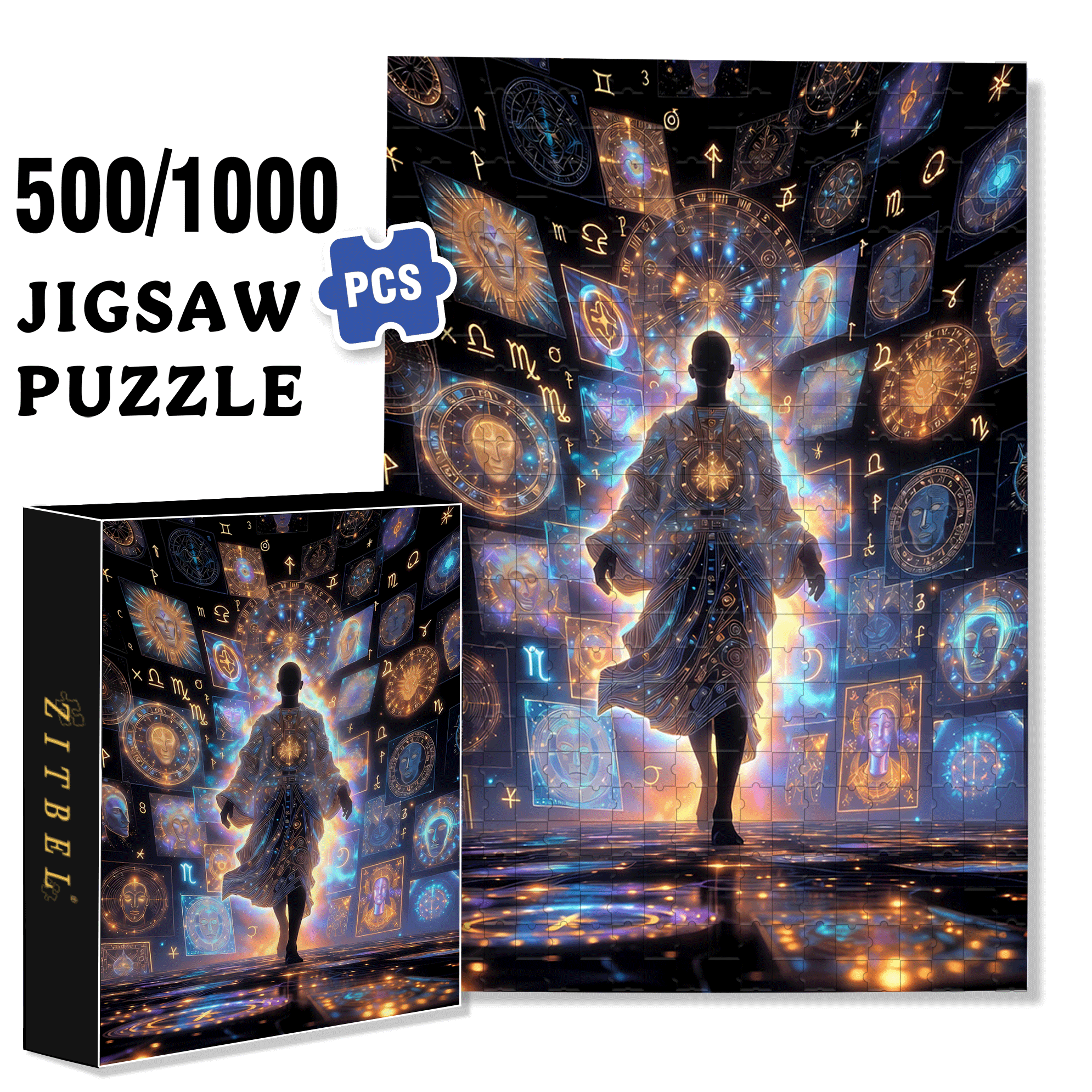 Manifestation Requires Identity Precision 500pcs/1000pcs Jigsaw Puzzle, Scratch-Resistant, Interactive Family Game & Brain-Boosting DIY Decor, Perfect for Halloween, Christmas & New Year Gifts, Family Puzzle Game