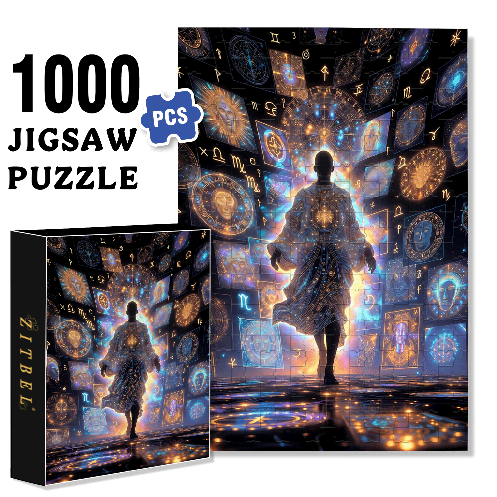 Manifestation Requires Identity Precision 500pcs/1000pcs Jigsaw Puzzle, Scratch-Resistant, Interactive Family Game & Brain-Boosting DIY Decor, Perfect for Halloween, Christmas & New Year Gifts, Family Puzzle Game