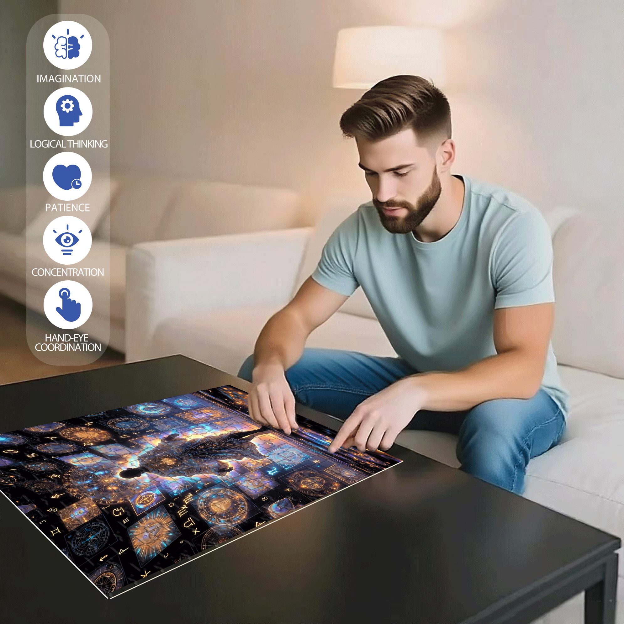 Manifestation Requires Identity Precision 500pcs/1000pcs Jigsaw Puzzle, Scratch-Resistant, Interactive Family Game & Brain-Boosting DIY Decor, Perfect for Halloween, Christmas & New Year Gifts, Family Puzzle Game