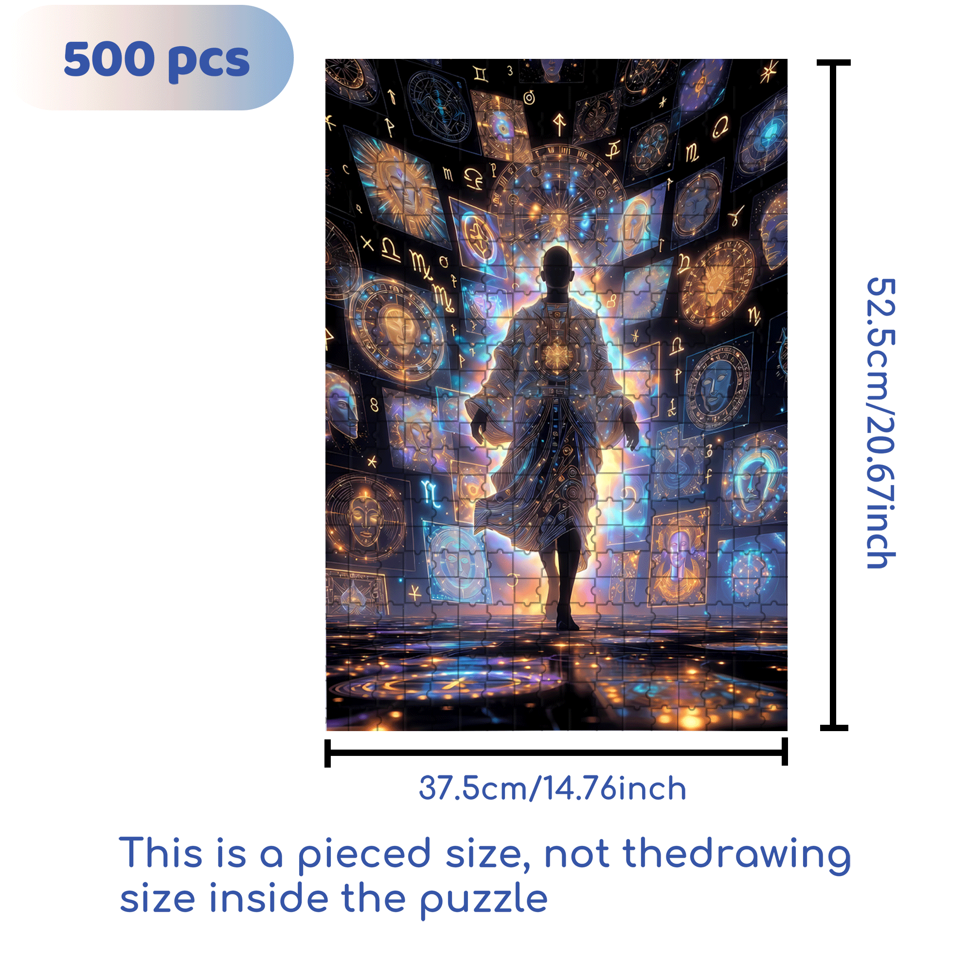 Manifestation Requires Identity Precision 500pcs/1000pcs Jigsaw Puzzle, Scratch-Resistant, Interactive Family Game & Brain-Boosting DIY Decor, Perfect for Halloween, Christmas & New Year Gifts, Family Puzzle Game