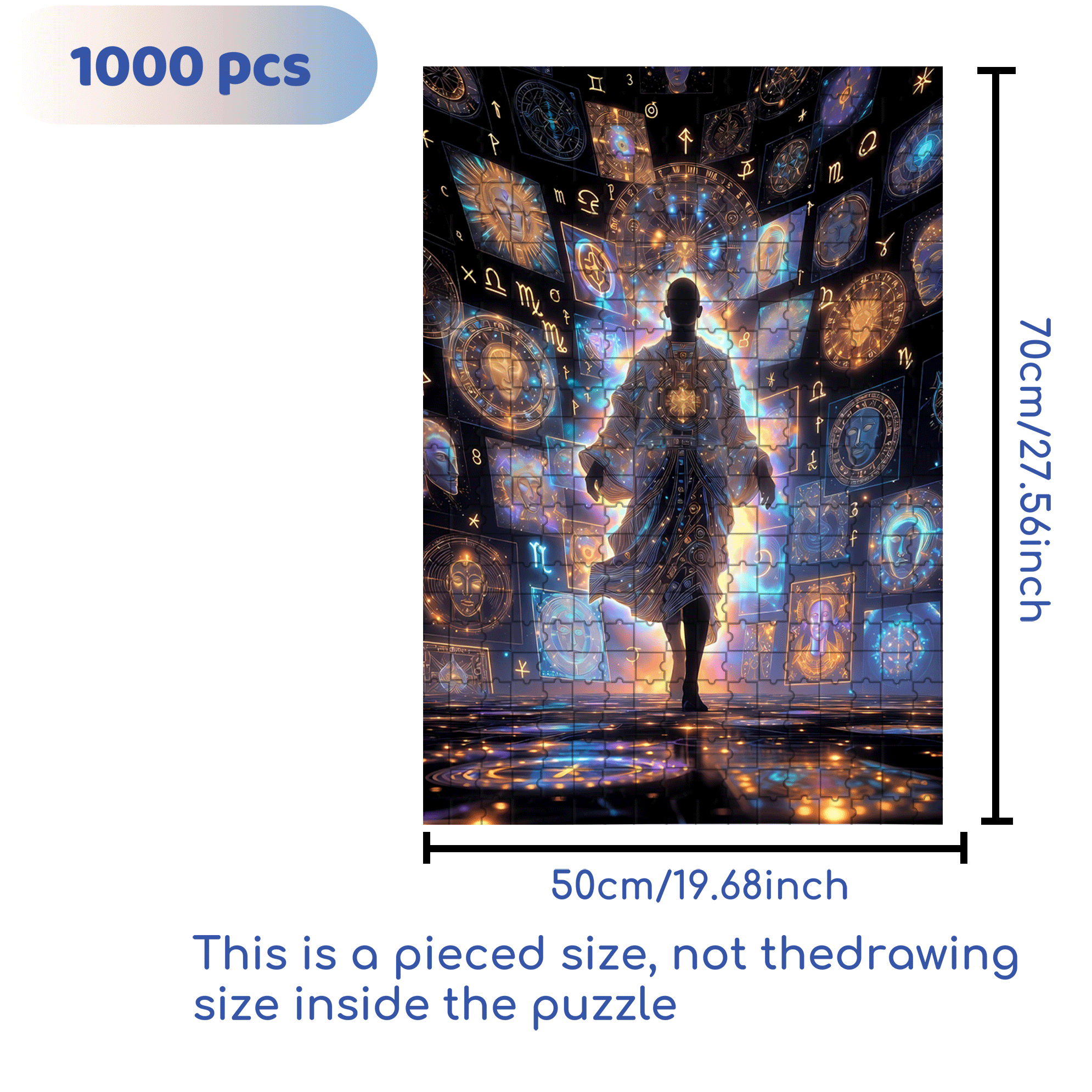 Manifestation Requires Identity Precision 500pcs/1000pcs Jigsaw Puzzle, Scratch-Resistant, Interactive Family Game & Brain-Boosting DIY Decor, Perfect for Halloween, Christmas & New Year Gifts, Family Puzzle Game