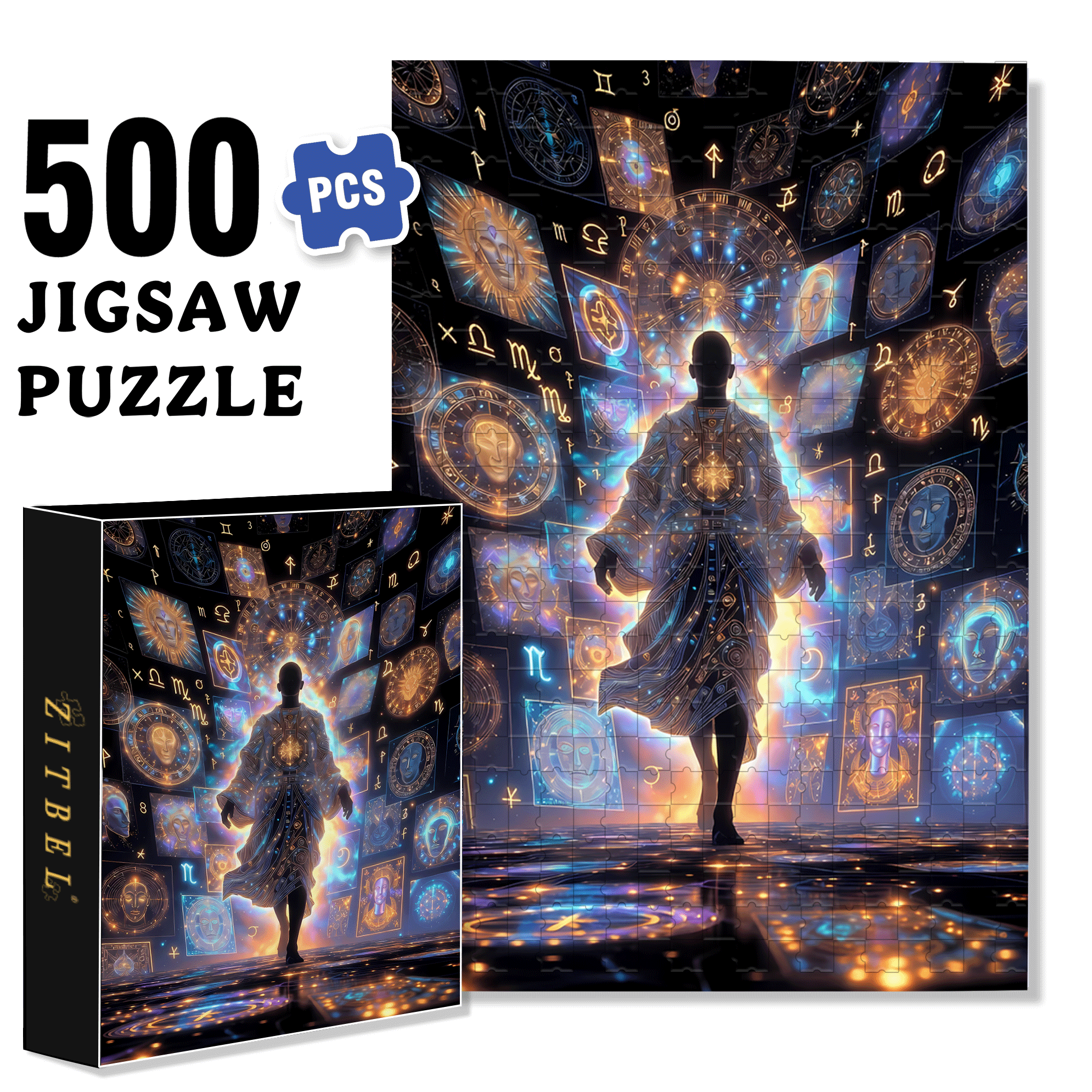 Manifestation Requires Identity Precision 500pcs/1000pcs Jigsaw Puzzle, Scratch-Resistant, Interactive Family Game & Brain-Boosting DIY Decor, Perfect for Halloween, Christmas & New Year Gifts, Family Puzzle Game